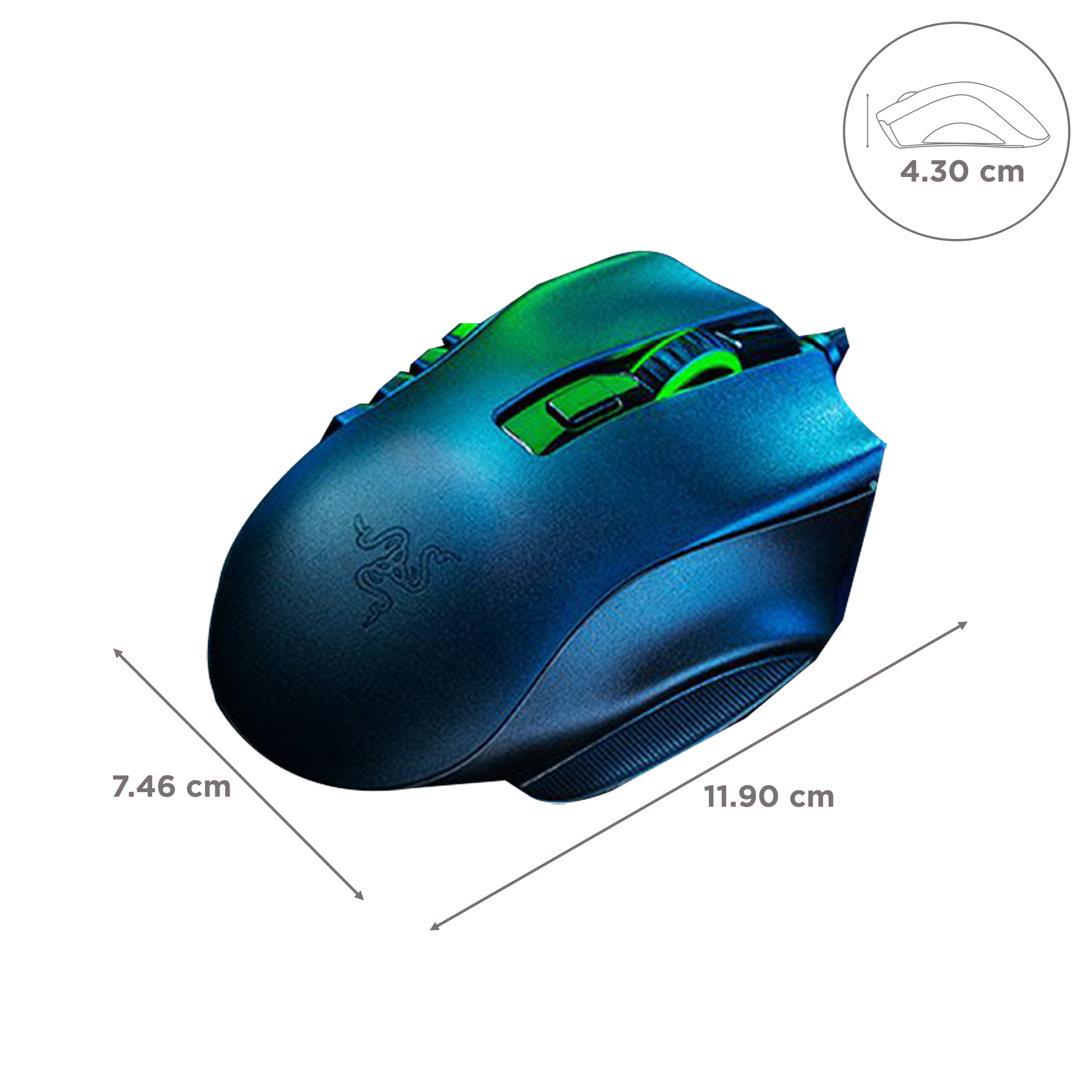 RAZER Naga X Wired Optical Gaming Mouse (18000 DPI, Lightsync RGB, Black)_3