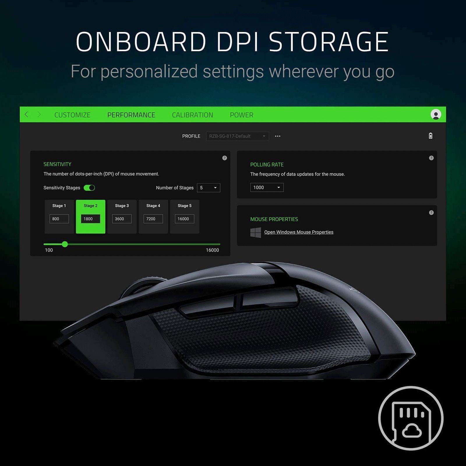 RAZER Basilisk X HyperSpeed Wireless Optical Gaming Mouse with Customizable Buttons (16000 DPI Adjustable, 450 IPS Tracking Speed, Matte Black) RAZER Basilisk X HyperSpeed Wireless Optical Gaming Mouse with Customizable Buttons (16000 DPI Adjustable, 450 IPS Tracking Speed, Matte Black)_6