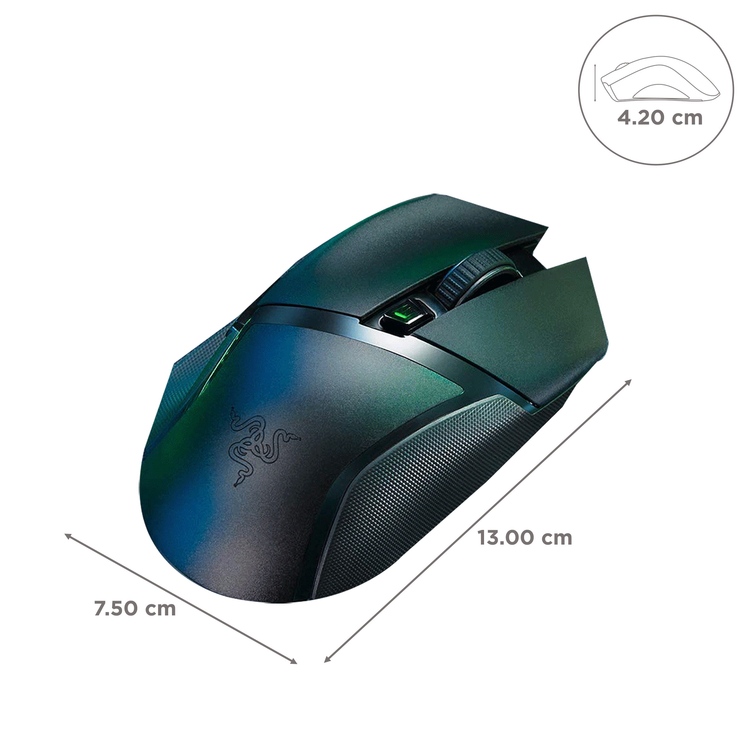 RAZER Basilisk X HyperSpeed Wireless Optical Gaming Mouse with Customizable Buttons (16000 DPI Adjustable, 450 IPS Tracking Speed, Matte Black) RAZER Basilisk X HyperSpeed Wireless Optical Gaming Mouse with Customizable Buttons (16000 DPI Adjustable, 450 IPS Tracking Speed, Matte Black)_3