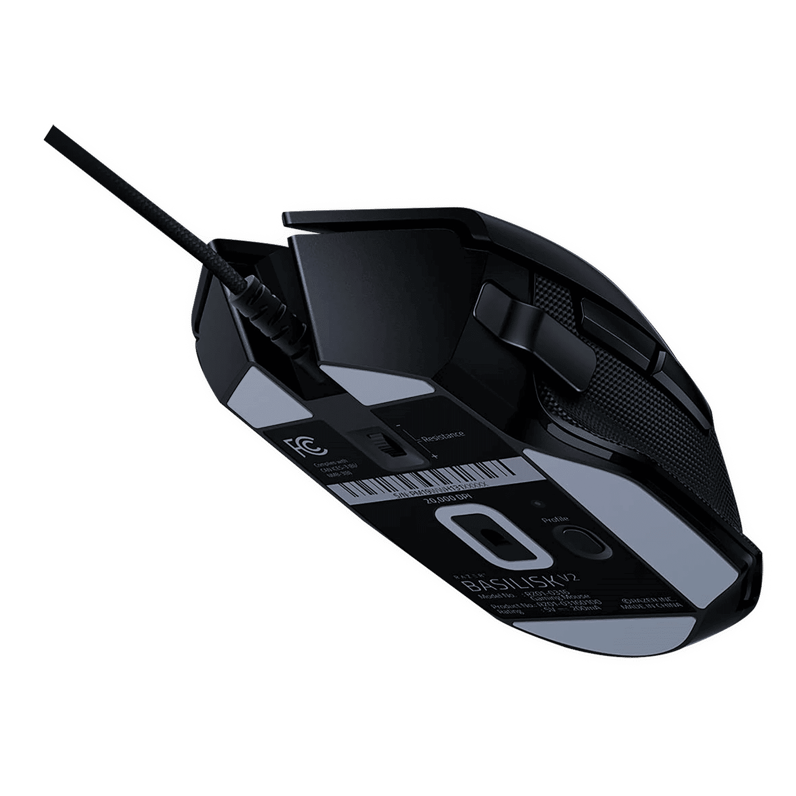 RAZER Basilisk V2 Wired Optical Gaming Mouse with Customizable Buttons (20000 DPI, Customizable Scroll Wheel Resistance, Black)_6