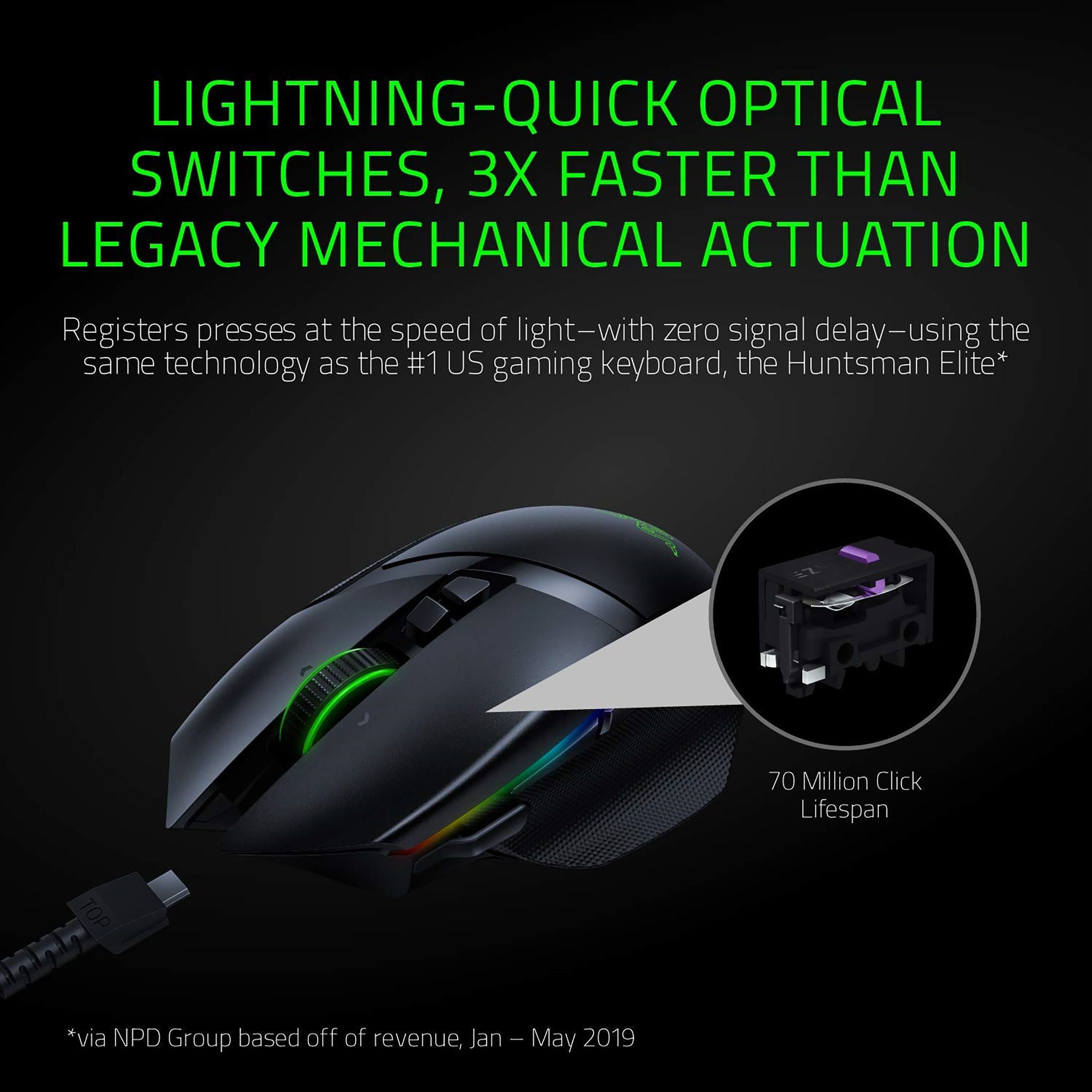 RAZER Basilisk Ultimate Rechargeable Wireless Optical Gaming Mouse (20000 DPI Adjustable, Multi Function Paddle, Black) RAZER Basilisk Ultimate Rechargeable Wireless Optical Gaming Mouse (20000 DPI Adjustable, Multi Function Paddle, Black)_9