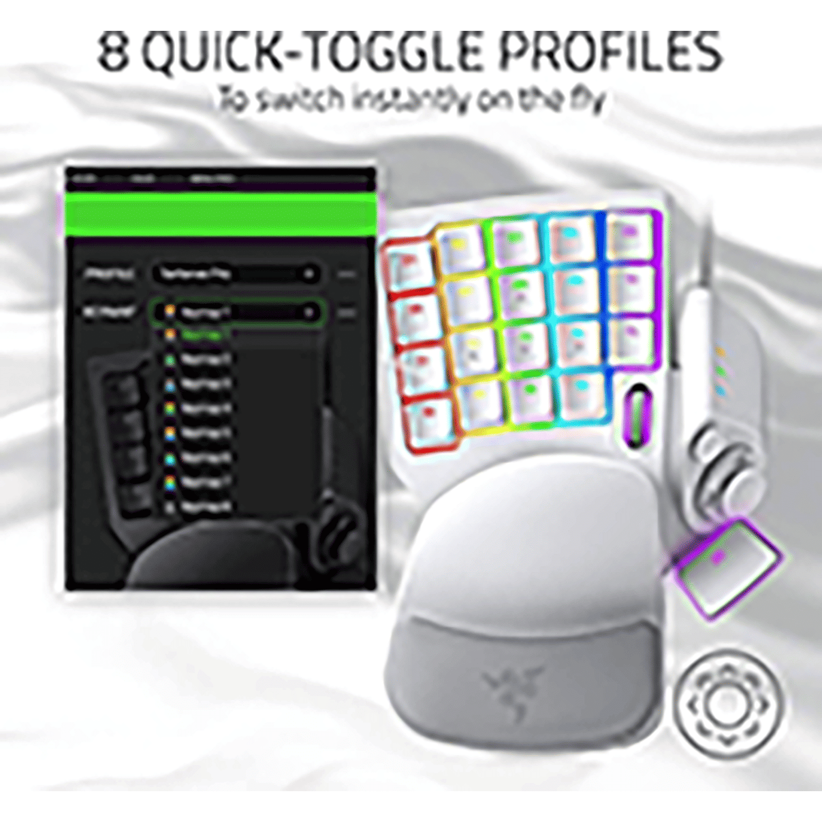 RAZER Tartarus Pro Wired Gaming Keyboard with Backlit Keys (Analog Optical Switch, Mercury) RAZER Tartarus Pro Wired Gaming Keyboard with Backlit Keys (Analog Optical Switch, Mercury)_5