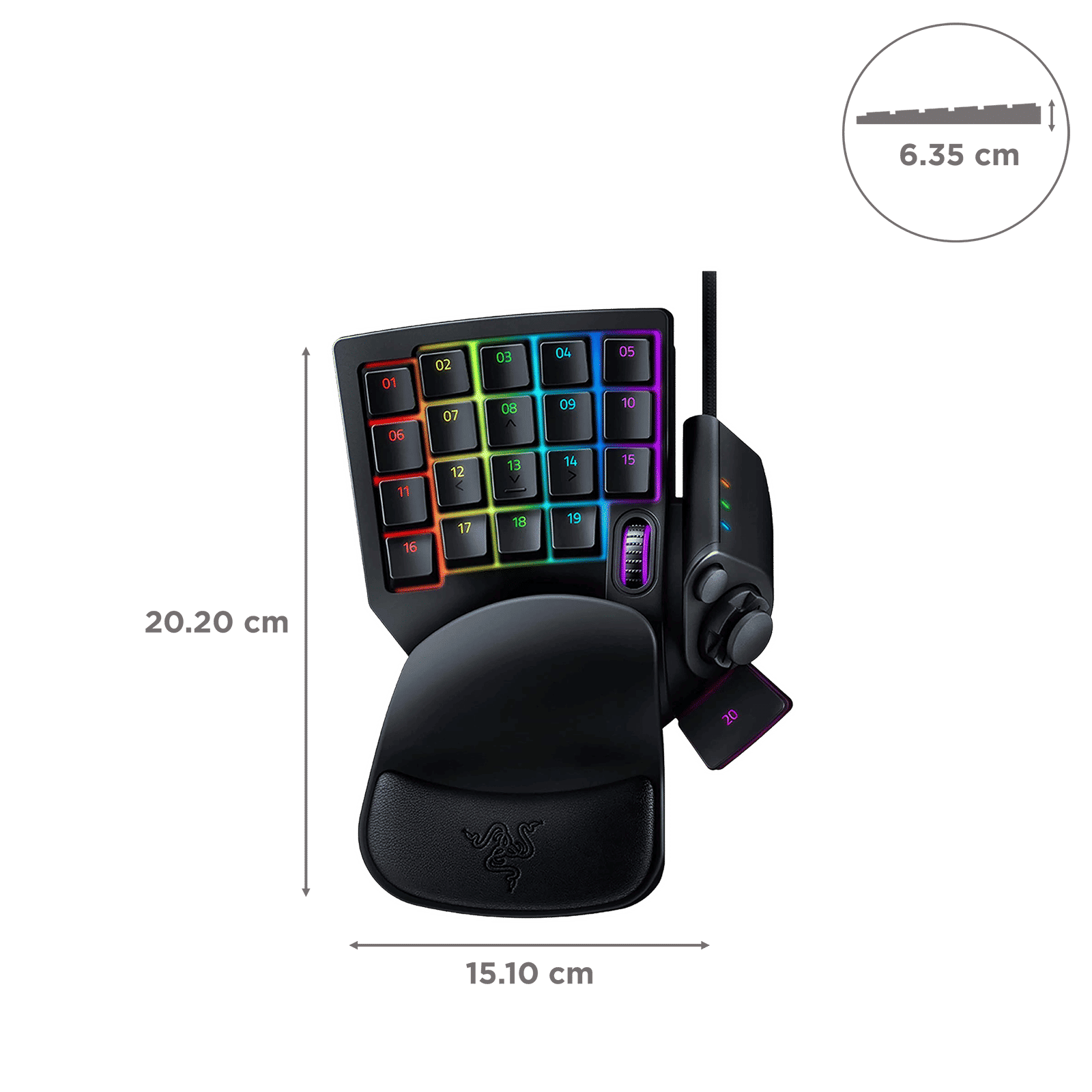 RAZER Tartarus V2 Wired Gaming Keyboard with Backlit Keys (Mecha Membrane, Black) RAZER Tartarus V2 Wired Gaming Keyboard with Backlit Keys (Mecha Membrane, Black)_3