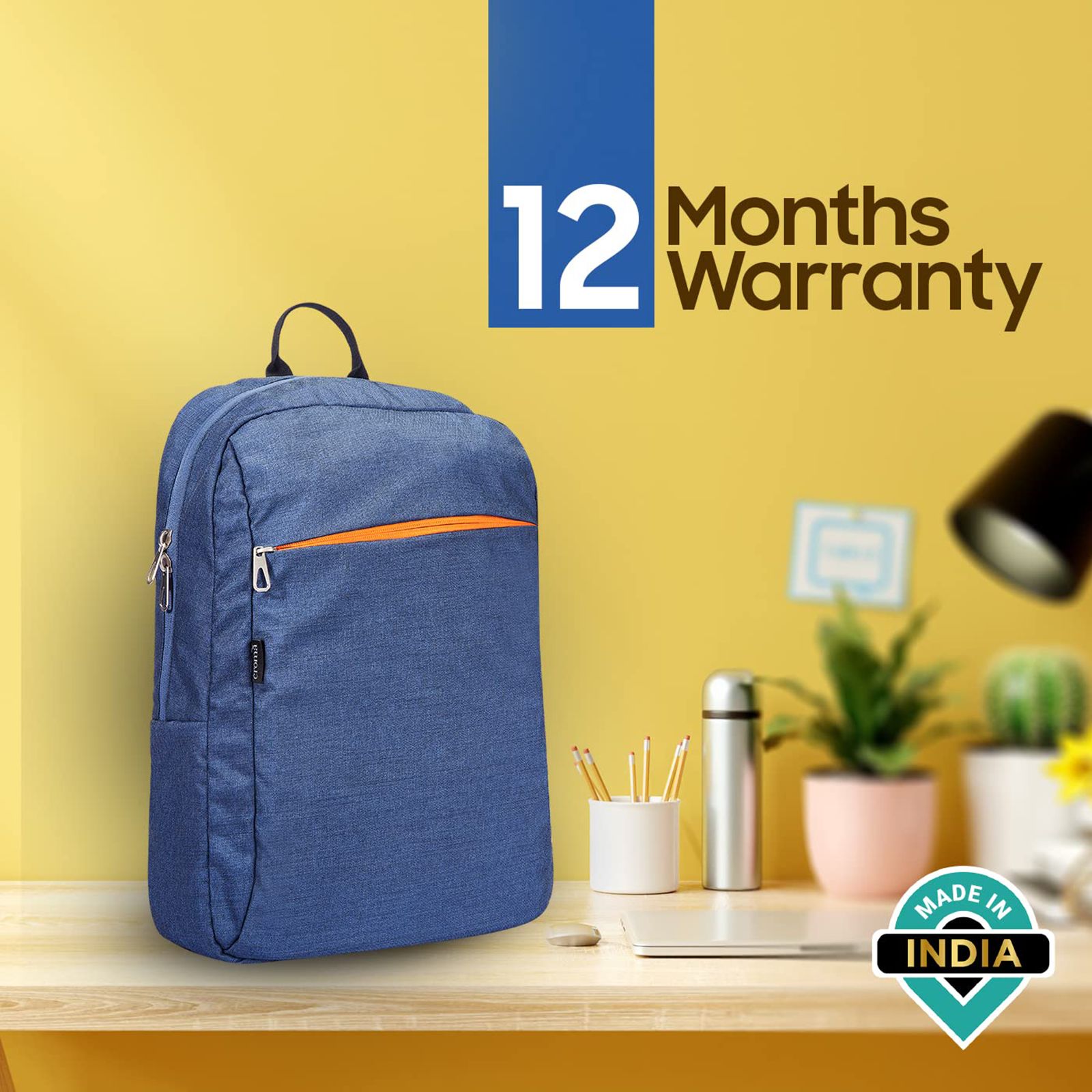 Croma Standard Polyester Laptop Backpack for 15.6 Inch Laptop (21.7 L, Adjustable Shoulder Strap, Blue)_11