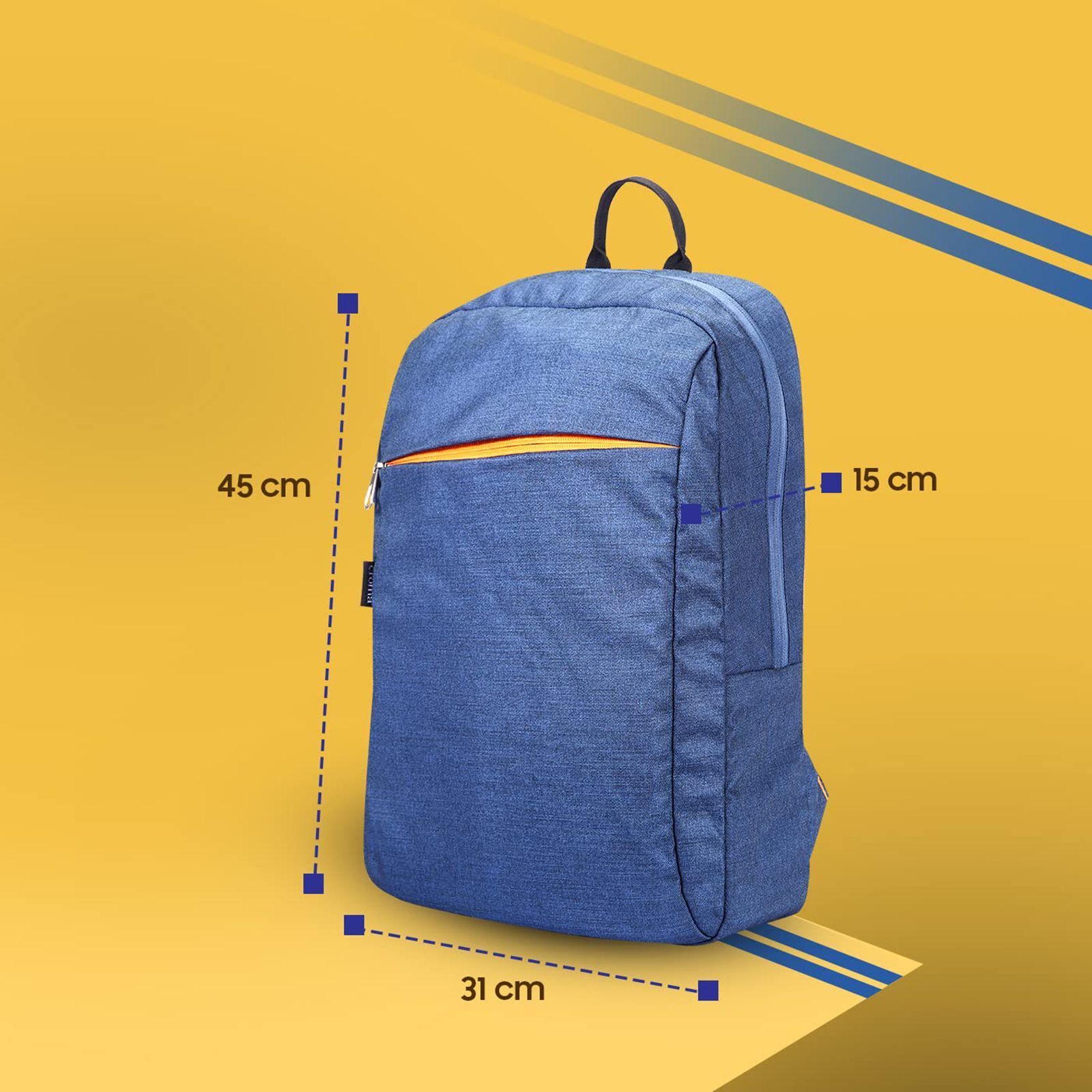 Croma Standard Polyester Laptop Backpack for 15.6 Inch Laptop (21.7 L, Adjustable Shoulder Strap, Blue)_12