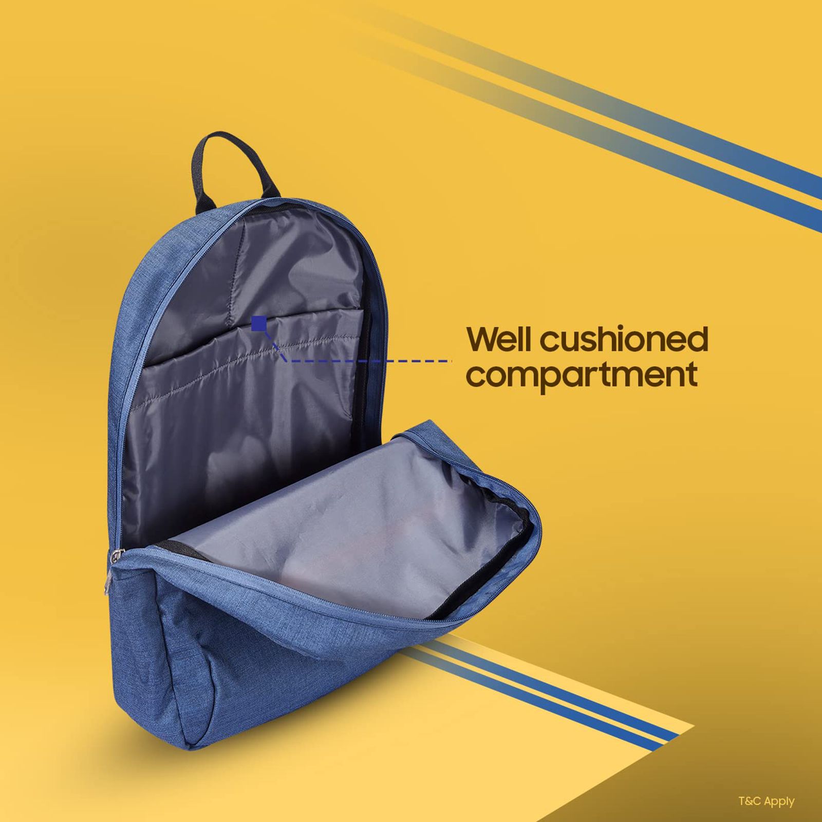 Croma Standard Polyester Laptop Backpack for 15.6 Inch Laptop (21.7 L, Adjustable Shoulder Strap, Blue)_13