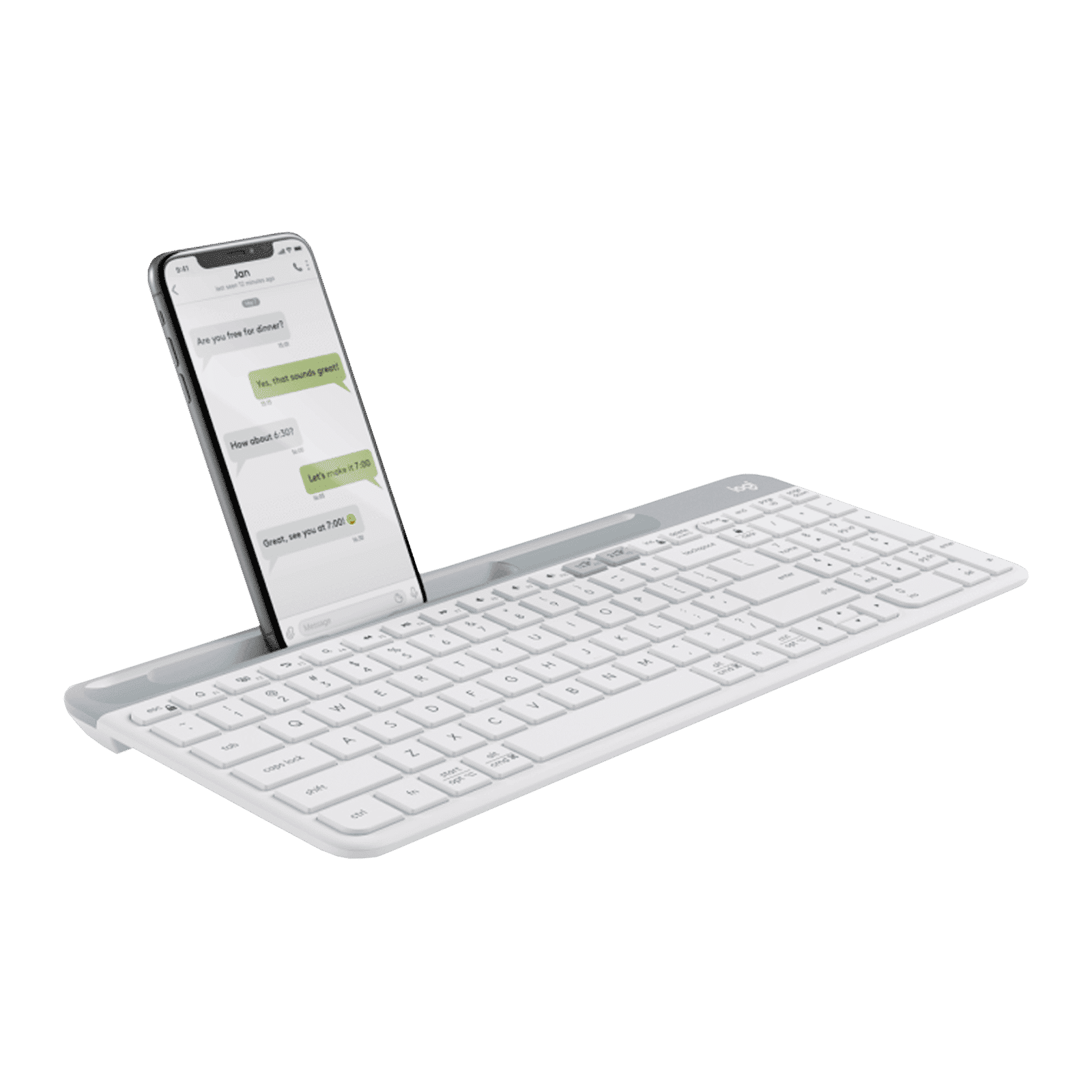 logitech K580 Bluetooth & 2.4GHz Wireless Keyboard with Multi Device Connectivity (Ultra-Slim Profile, White) logitech K580 Bluetooth & 2.4GHz Wireless Keyboard with Multi Device Connectivity (Ultra-Slim Profile, White)_4