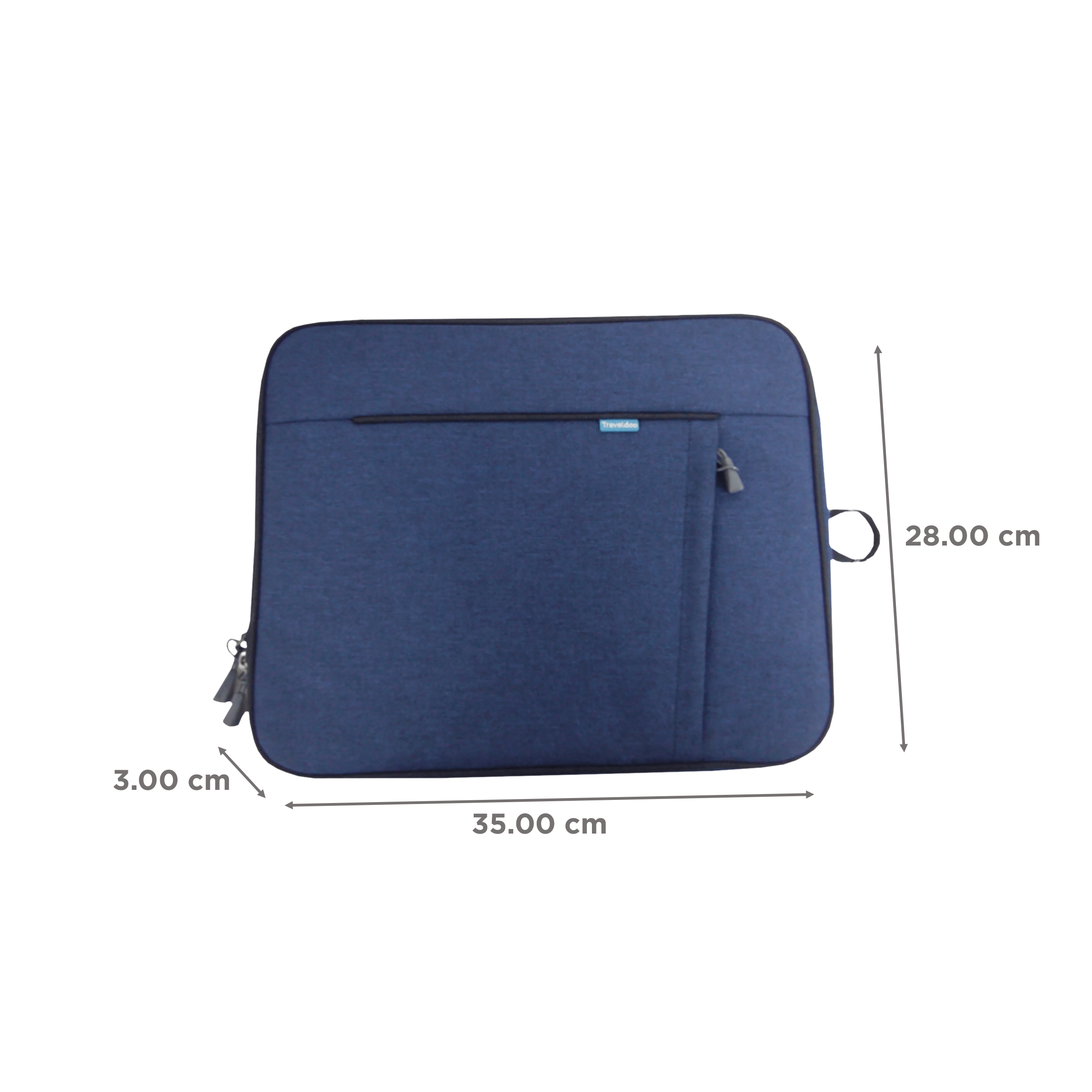 Traveldoo Nylon Laptop Sleeve for 14 Inch Laptop (Lightweight, Navy)_2