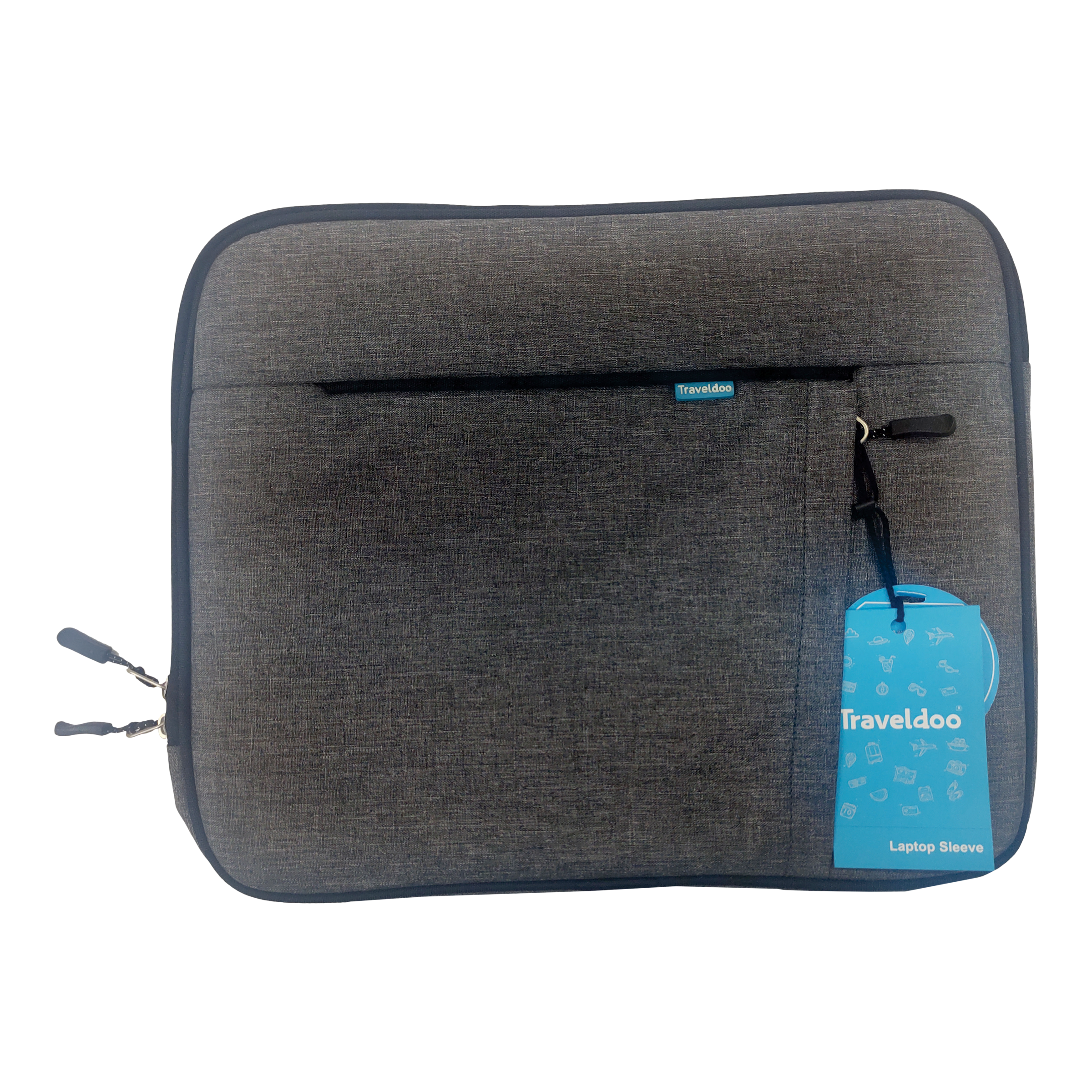 Traveldoo Nylon Laptop Sleeve for 14 Inch Laptop (Lightweight, Grey)_1