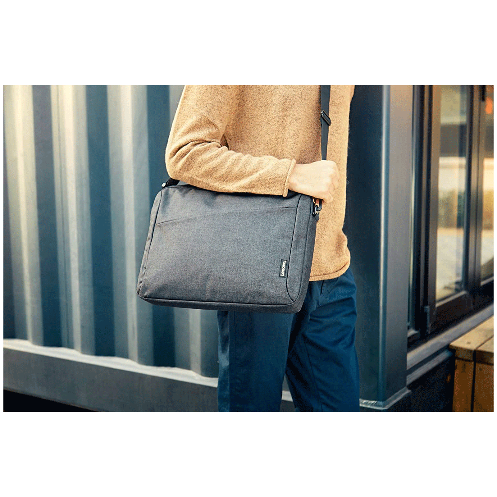 Lenovo Toploader T210 Polyester Laptop Sling Bag for 15.6 Inch Laptop (Water Repellent, Black)_6