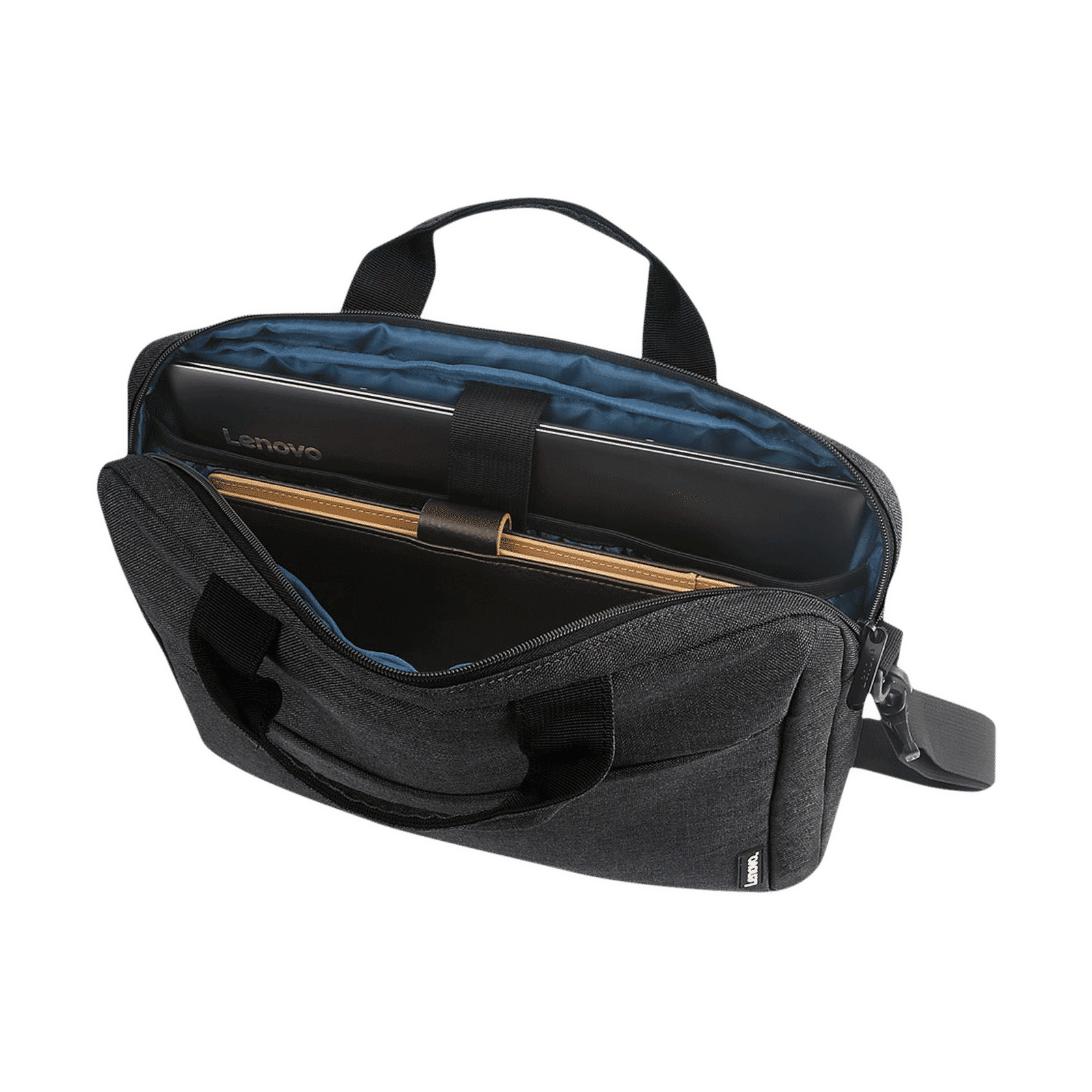 Lenovo Toploader T210 Polyester Laptop Sling Bag for 15.6 Inch Laptop (Water Repellent, Black)_2