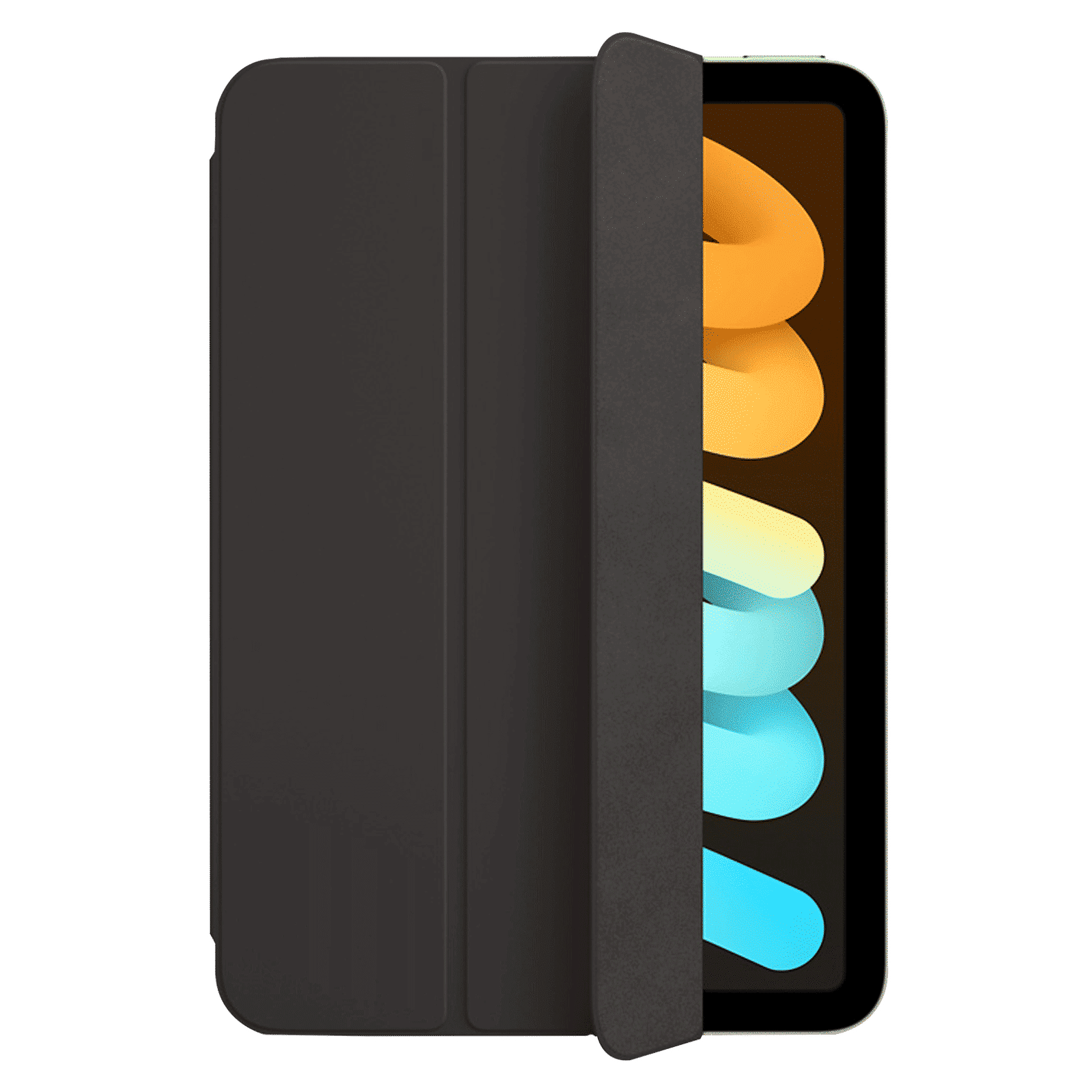 Apple Smart Leather Folio Case for Apple iPad Mini (6th Gen) 8.3 Inch (Magnetic Attachments, Black)_2
