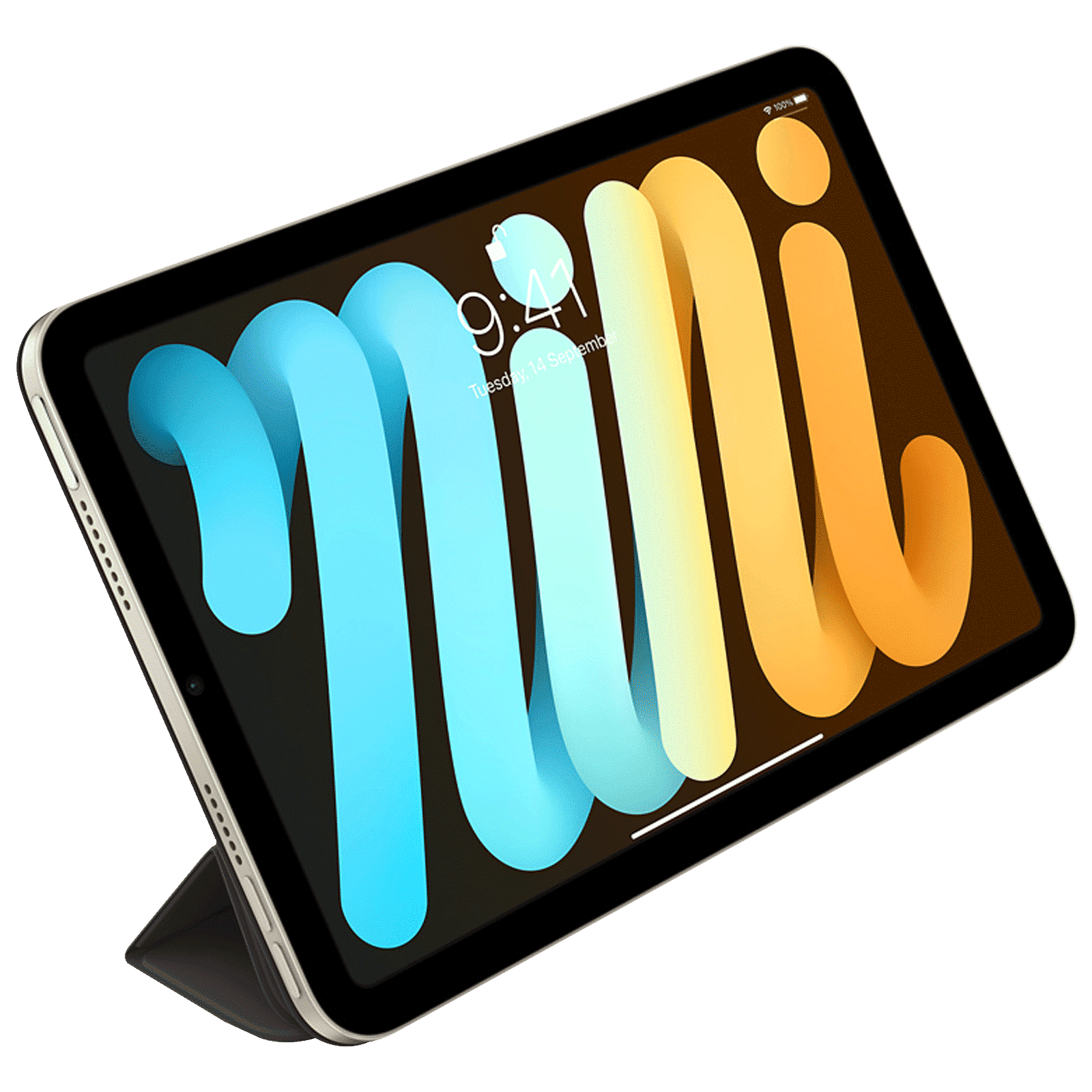 Apple Smart Leather Folio Case for Apple iPad Mini (6th Gen) 8.3 Inch (Magnetic Attachments, Black)_4