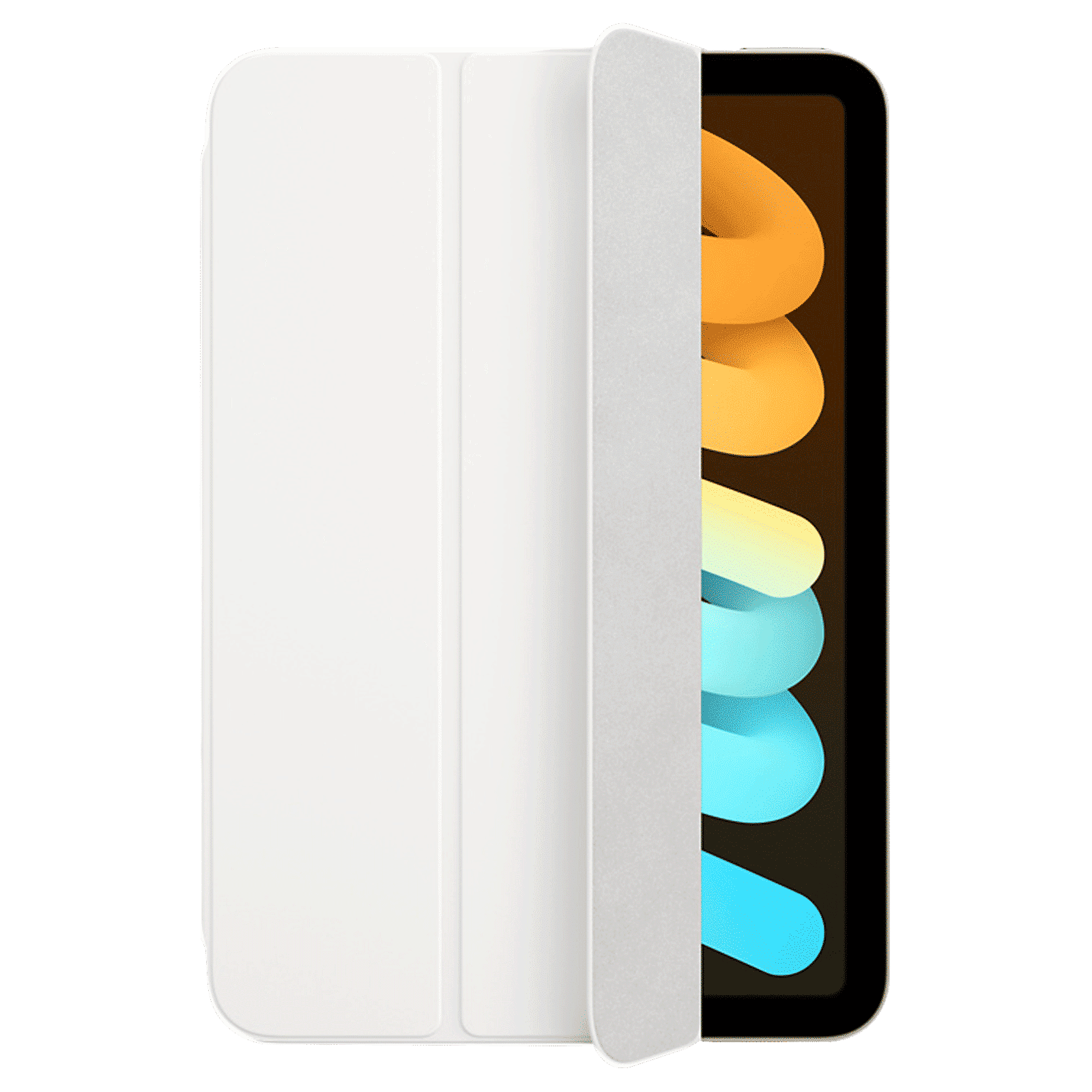 Apple Smart Leather Folio Case for Apple iPad Mini (6th Gen) 8.3 Inch (Magnetic Attachments, White)_2