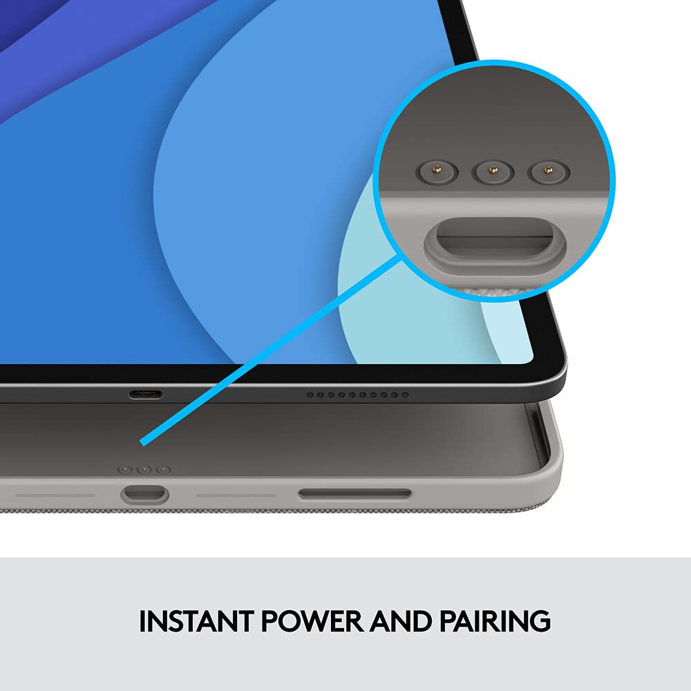 logitech Combo Touch Bluetooth Detachable Keyboard for Apple iPad Pro 11 Inch (1st, 2nd, 3rd & 4th Gen) with Touchpad (Adjustable Kickstand, Oxford Grey)_13