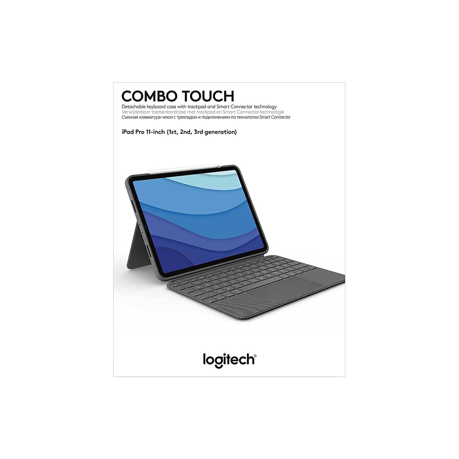 logitech Combo Touch Bluetooth Detachable Keyboard for Apple iPad Pro 11 Inch (1st, 2nd, 3rd & 4th Gen) with Touchpad (Adjustable Kickstand, Oxford Grey)_10