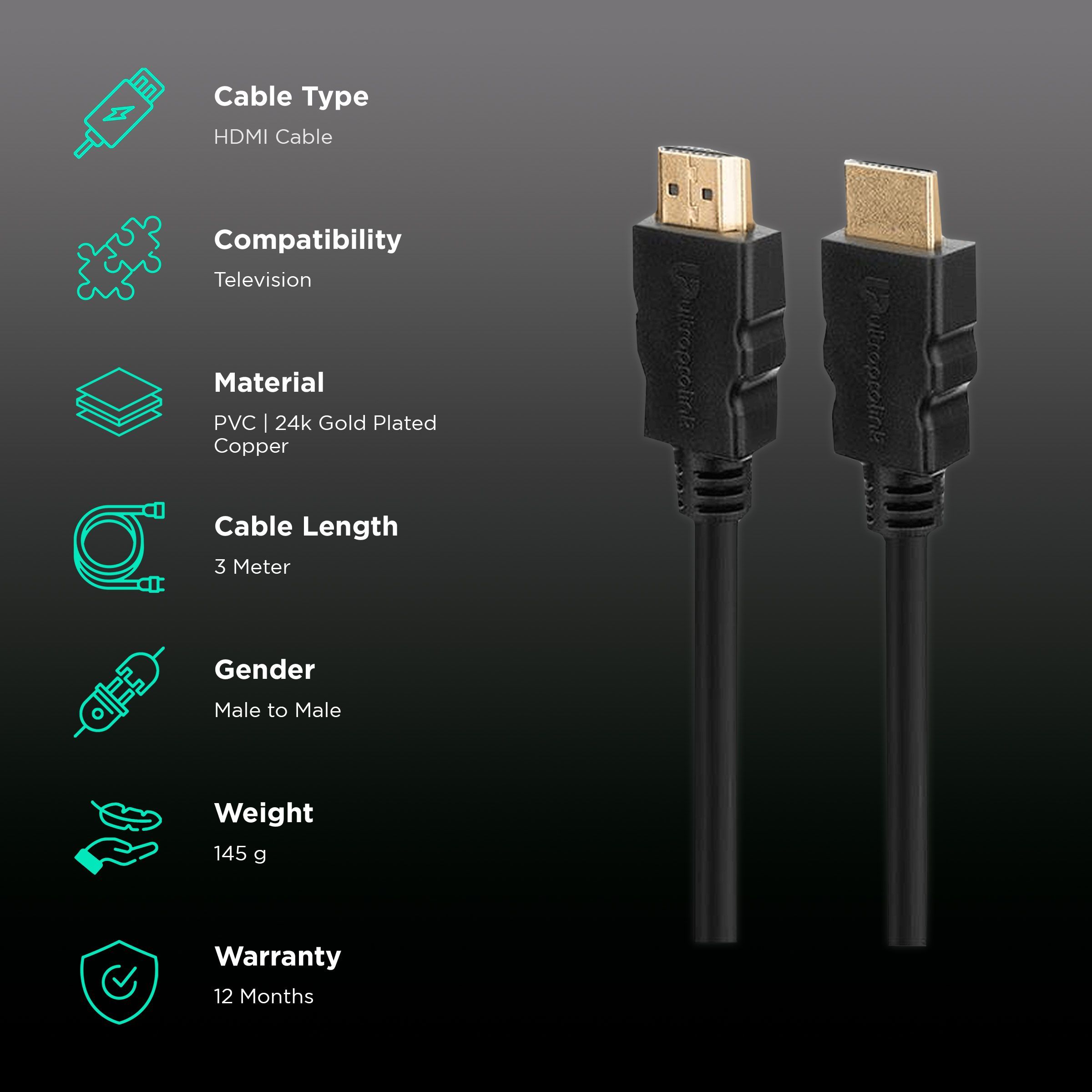 ultraprolink Pro-Connect HDMI 2 to HDMI 2 HDMI Cable (Optimized Resolution, Black) ultraprolink Pro-Connect HDMI 2 to HDMI 2 HDMI Cable (Optimized Resolution, Black)_2