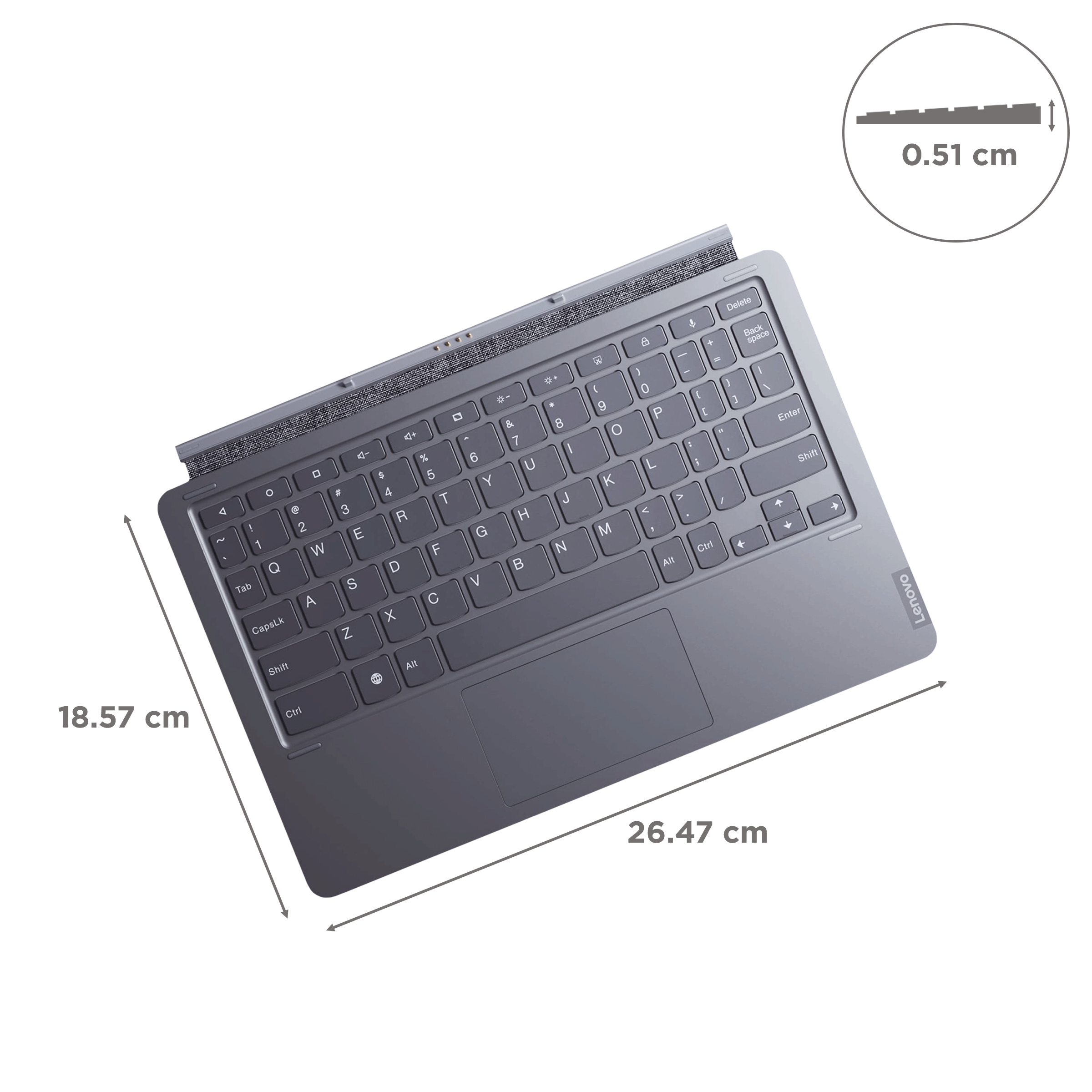 Lenovo Wireless Detachable Keyboard for P11 Pro with Touchpad (Built-in Kickstand, Grey) Lenovo Wireless Detachable Keyboard for P11 Pro with Touchpad (Built-in Kickstand, Grey)_2