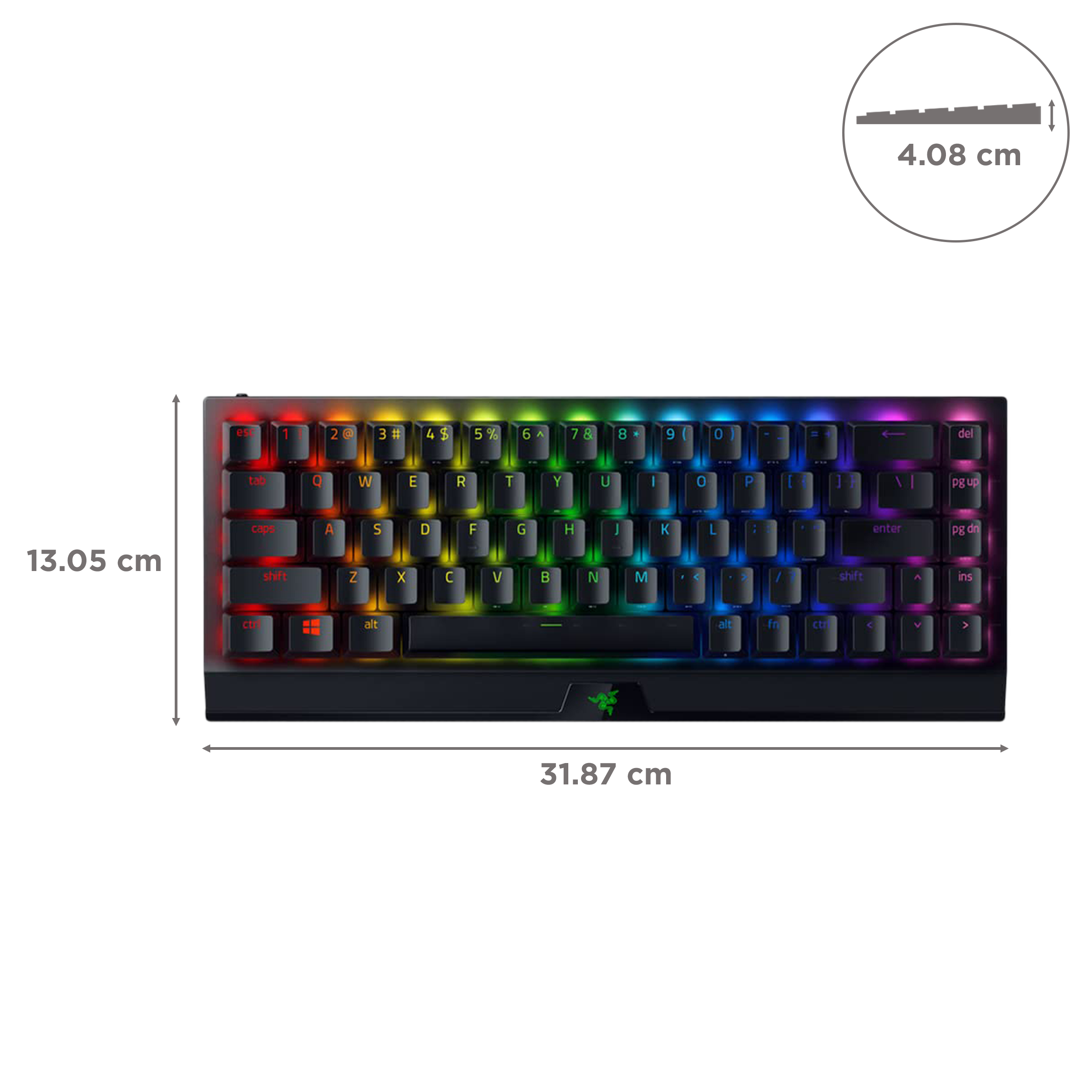 RAZER BlackWidow V3 Mini HyperSpeed Phantom Edition Bluetooth & 2.4GHz Wireless Gaming Keyboard with Multi Device Connectivity (N-Key Rollover, Black)_3