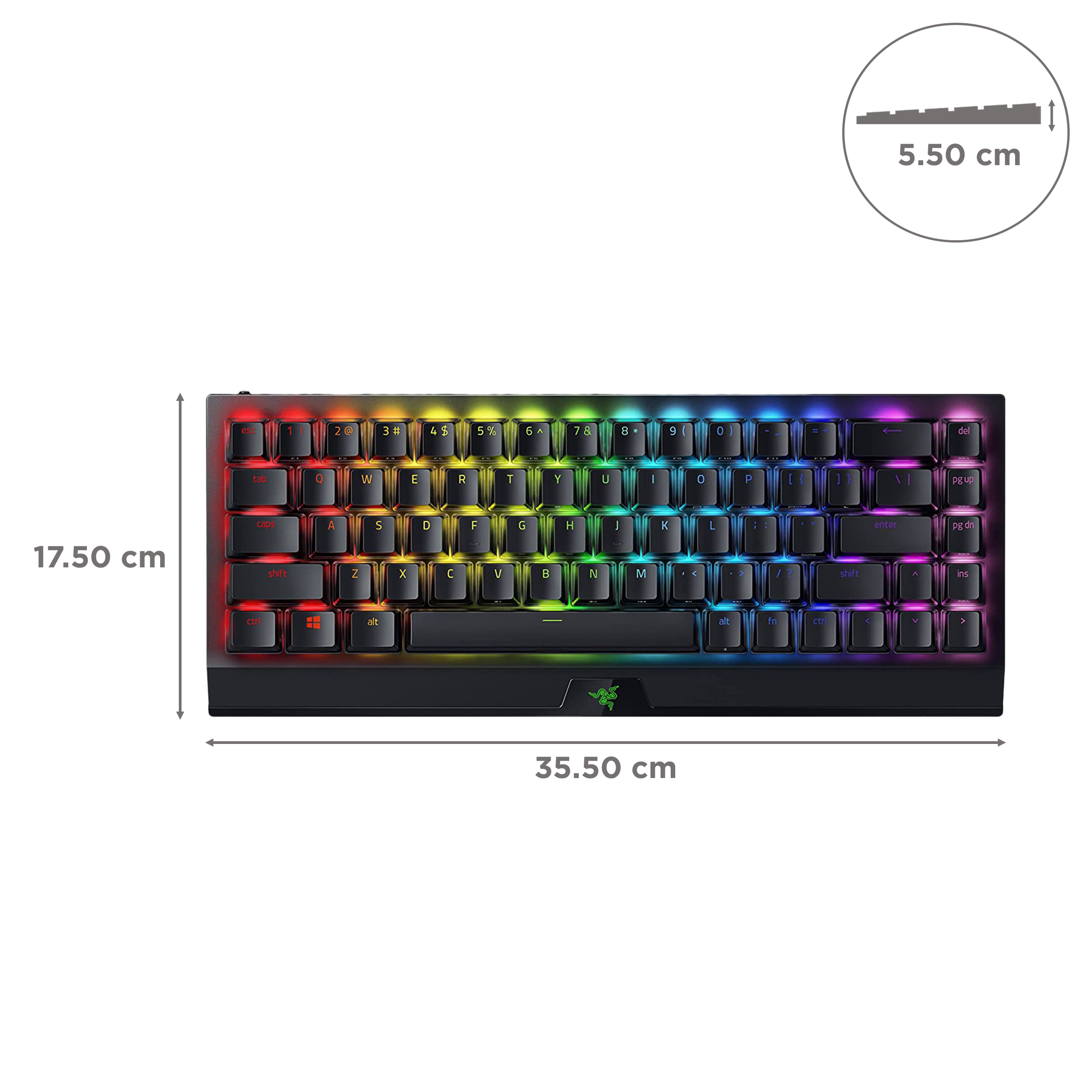 RAZER BlackWidow V3 Mini Phantom Edition Bluetooth & 2.4GHz Wireless Gaming Keyboard with Multi Device Connectivity (Double-Shot ABS Keycap, Black)_3