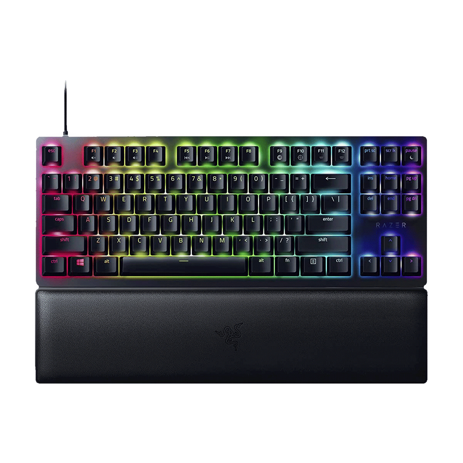 RAZER Huntsman V2 Tenkeyless Wired Gaming Keyboard with Backlit Keys (Ergonomic Wrist Rest, Black)_1