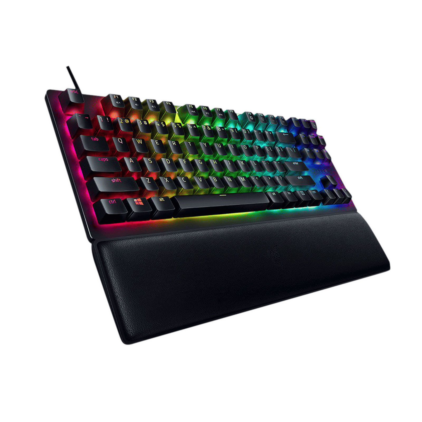 RAZER Huntsman V2 Tenkeyless Wired Gaming Keyboard with Backlit Keys (Ergonomic Wrist Rest, Black)_4