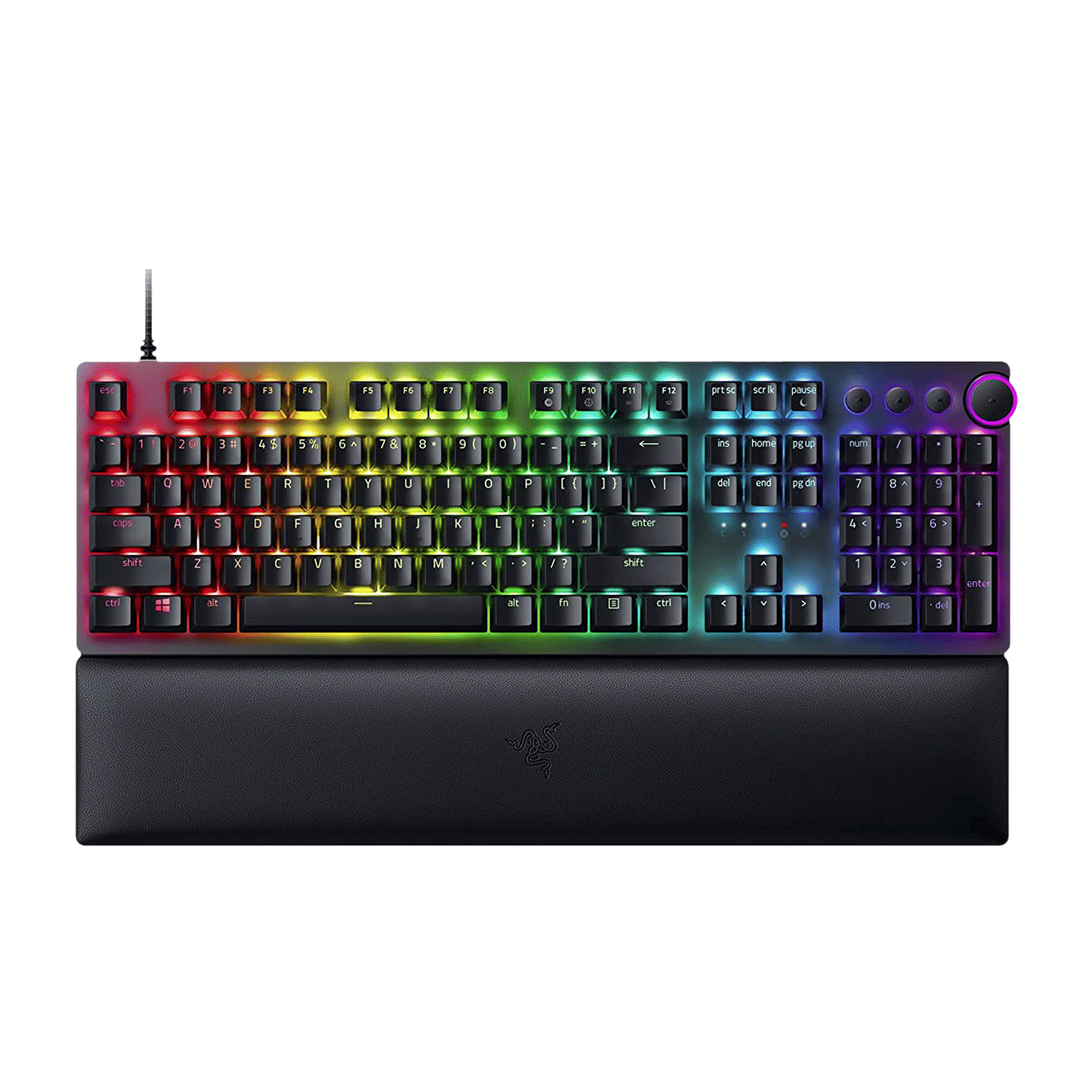 RAZER Huntsman V2 Wired Gaming Keyboard with Backlit Keys (Double-Shot PBT Keycaps, Black)_1