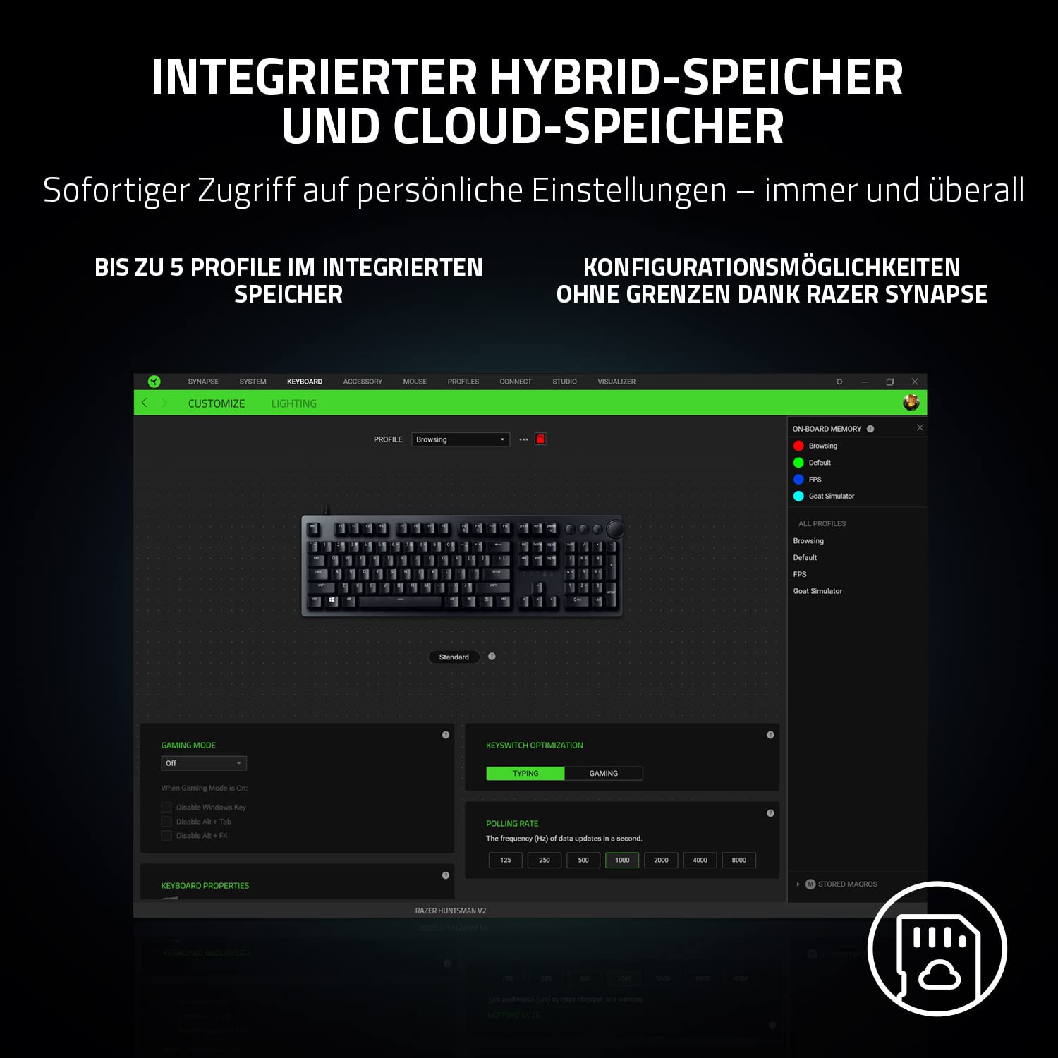 RAZER Huntsman V2 Wired Gaming Keyboard with Backlit Keys (Double-Shot PBT Keycaps, Black)_6