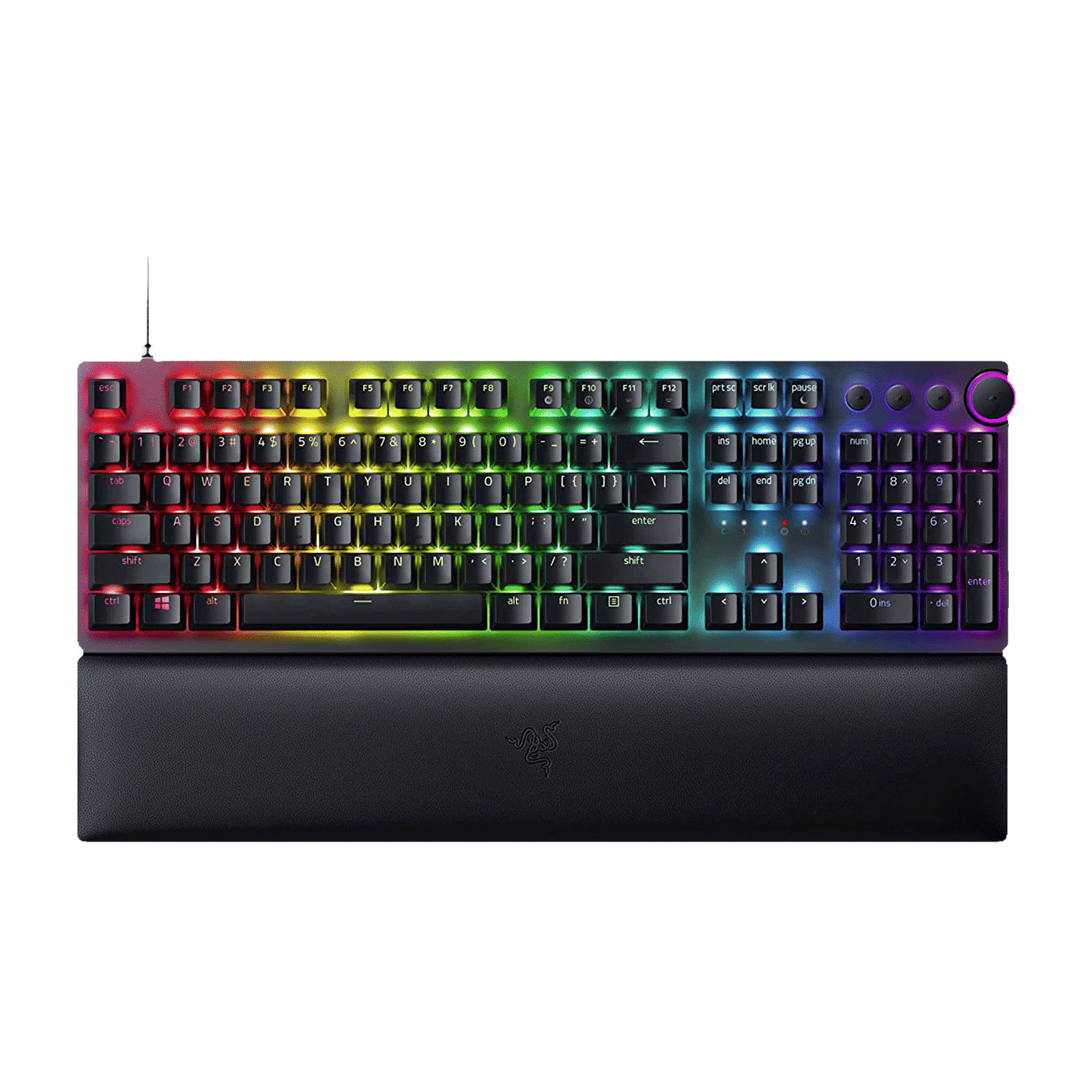 RAZER Huntsman V2 Wired Gaming Keyboard with Backlit Keys (Ergonomic Wrist Rest, Black)_1