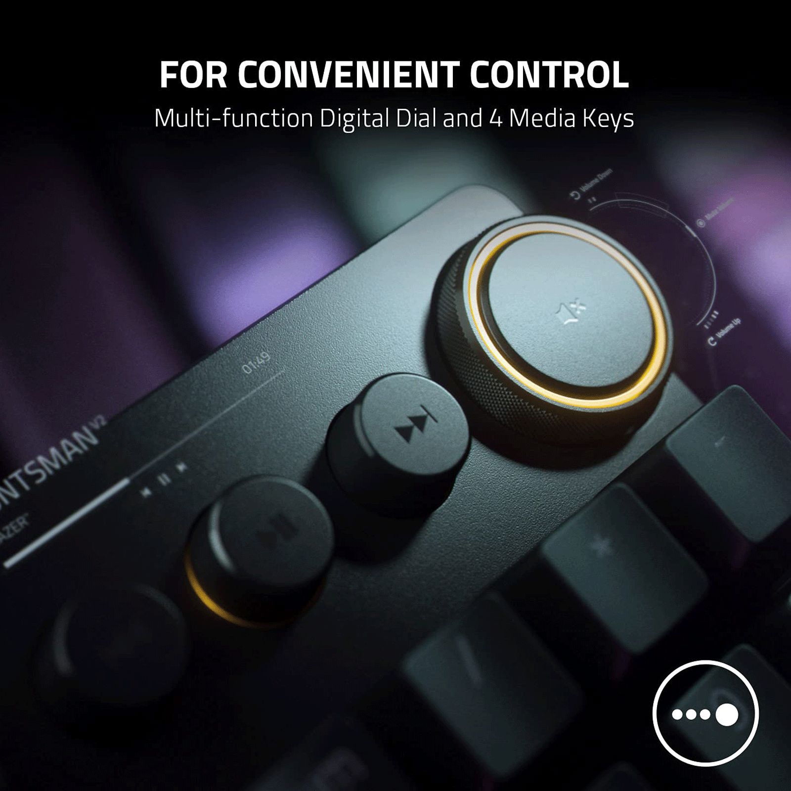 RAZER Huntsman V2 Wired Gaming Keyboard with Backlit Keys (Ergonomic Wrist Rest, Black)_8