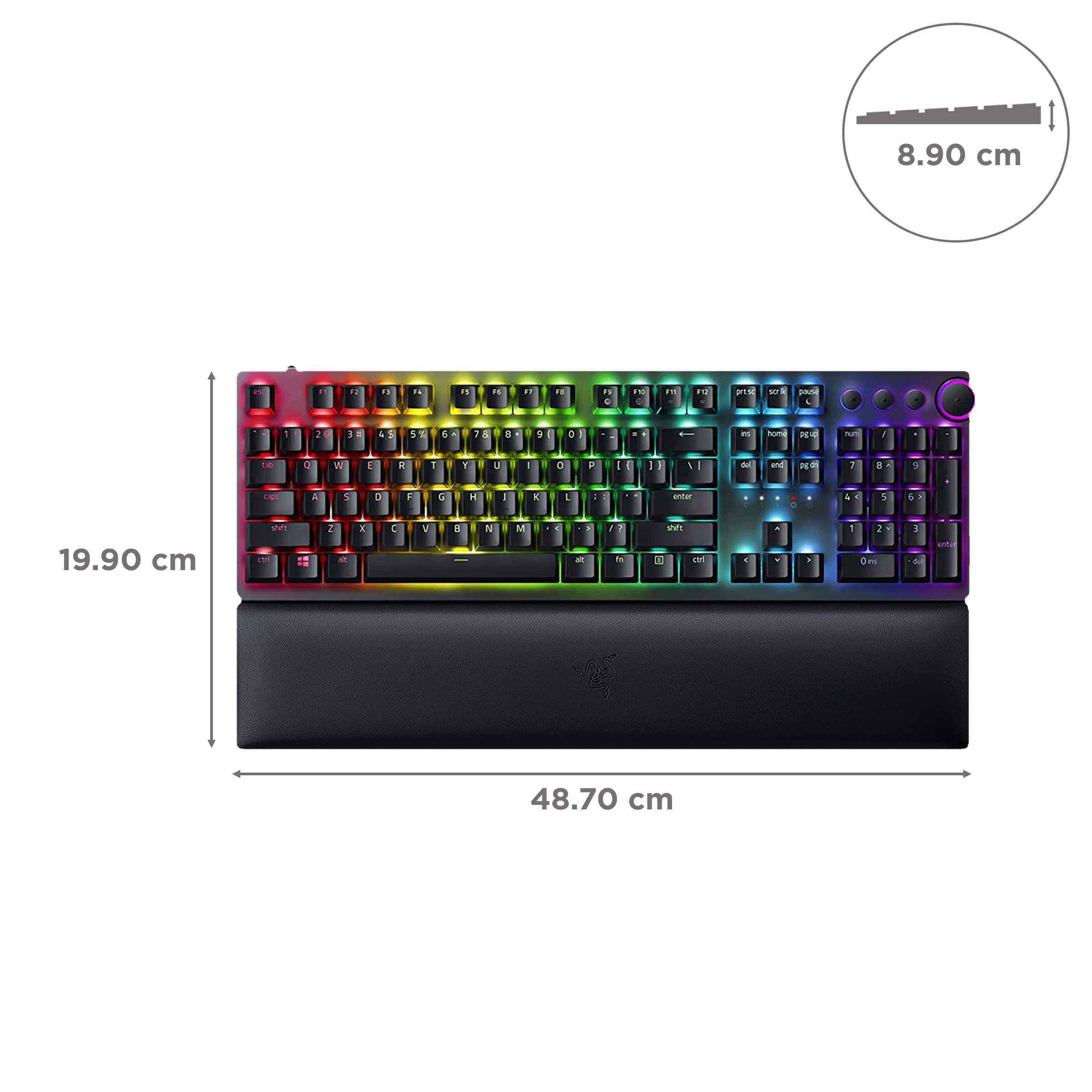 RAZER Huntsman V2 Wired Gaming Keyboard with Backlit Keys (Ergonomic Wrist Rest, Black)_2