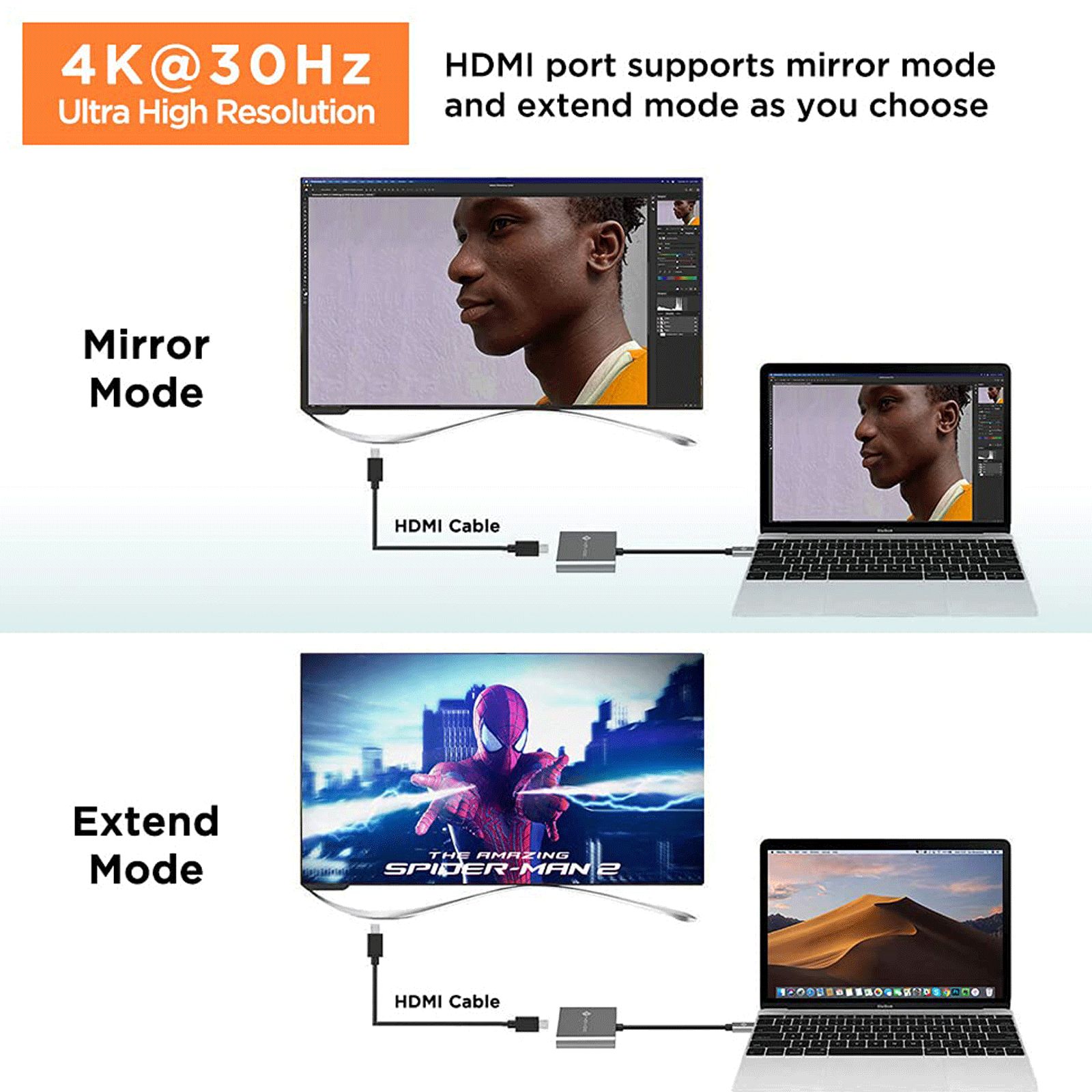 NOVOO 3-in-1 USB 3.0 Type C to USB 3.0 Type C, USB 3.0 Type A, HDMI Type A USB Hub (Supports 4K Resolution, Dark Grey) NOVOO 3-in-1 USB 3.0 Type C to USB 3.0 Type C, USB 3.0 Type A, HDMI Type A USB Hub (Supports 4K Resolution, Dark Grey)_6