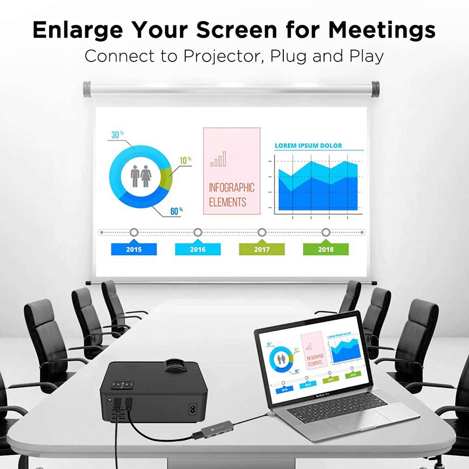 NOVOO 4-in-1 USB 3.0 Type C to USB 2.0 Type C, USB 3.0 Type A, USB 2.0 Type A, HDMI 1.4 USB Hub (Supports 4K Resolution, Dark Grey)_8