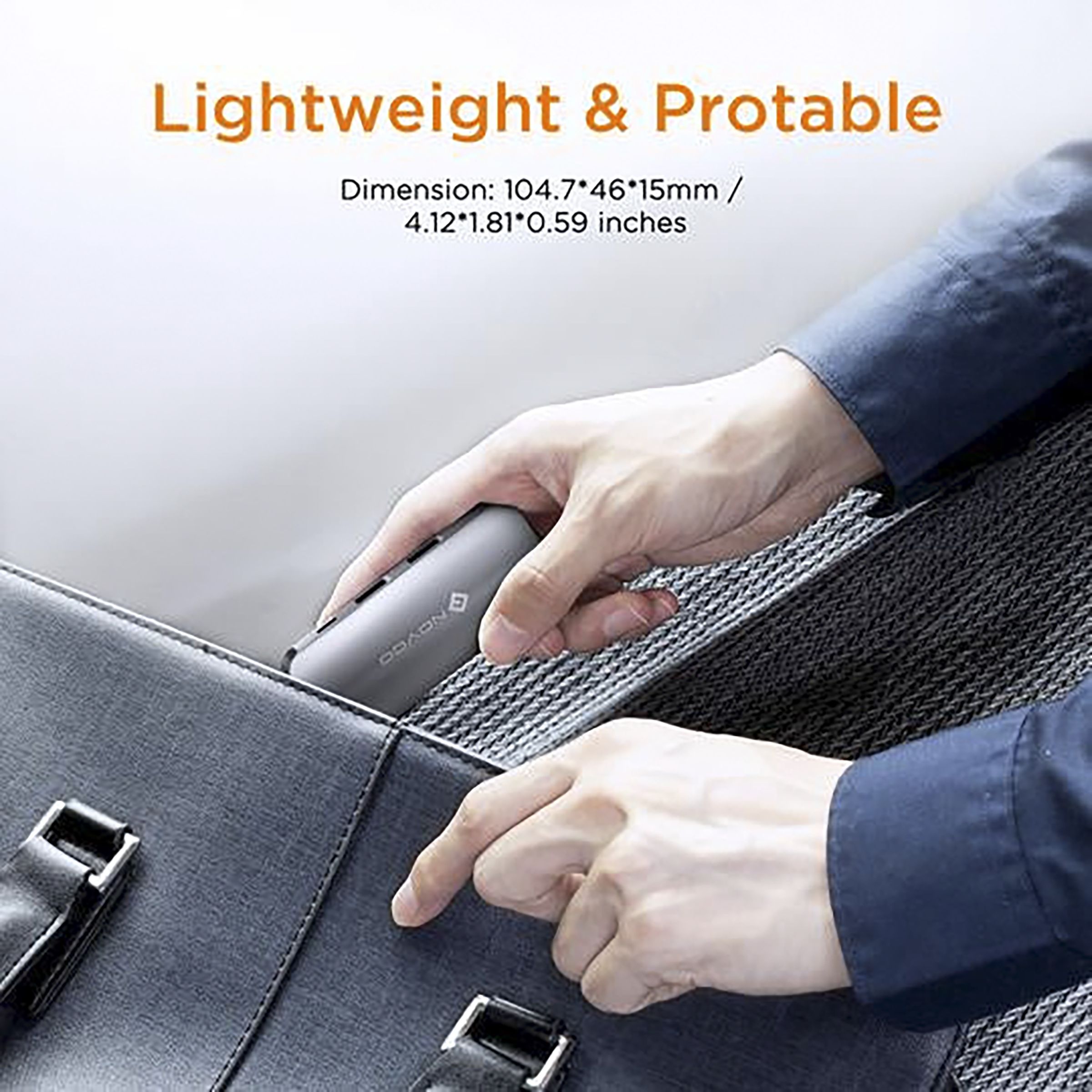 NOVOO 7-in-1 USB 3.0 Type C to USB 2.0 Type C, USB 2.0 Type A, USB 3.0 Type A, HDMI, LAN Port USB Hub (Pass-Through Charging, Dark Grey)_6