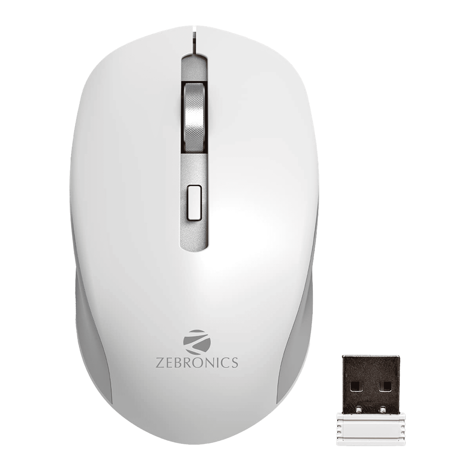 Zebronics Wireless Optical Mouse (Nano Receiver, Zeb-Jaguar White+g, Grey)_1