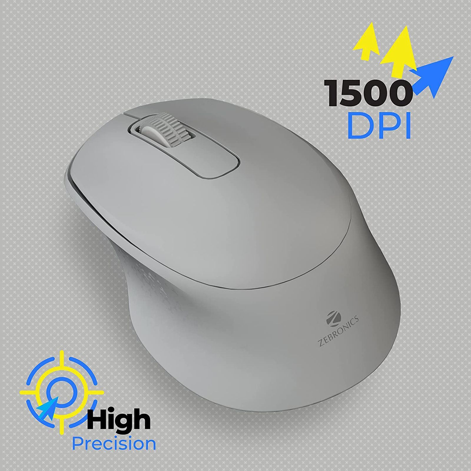 Zebronics Wireless Optical Mouse (High Precision, Zeb-Ako, Grey)_2