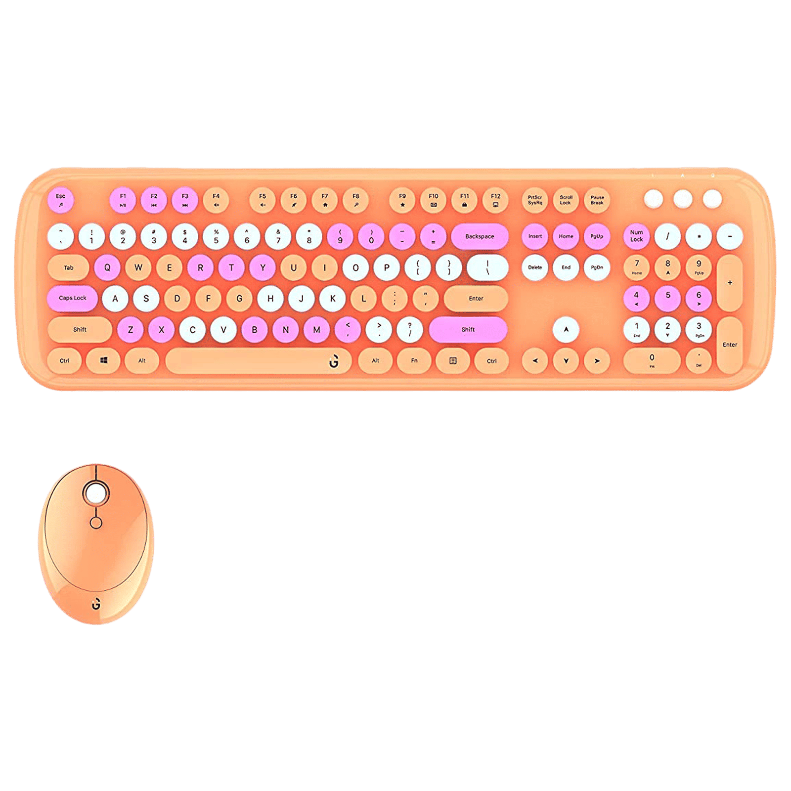 iGear KeyBee Pro Wireless Keyboard & Mouse Combo (104 Keys, 1600 DPI Adjustable, Removable Key Caps, Orange) iGear KeyBee Pro Wireless Keyboard & Mouse Combo (104 Keys, 1600 DPI Adjustable, Removable Key Caps, Orange)_1