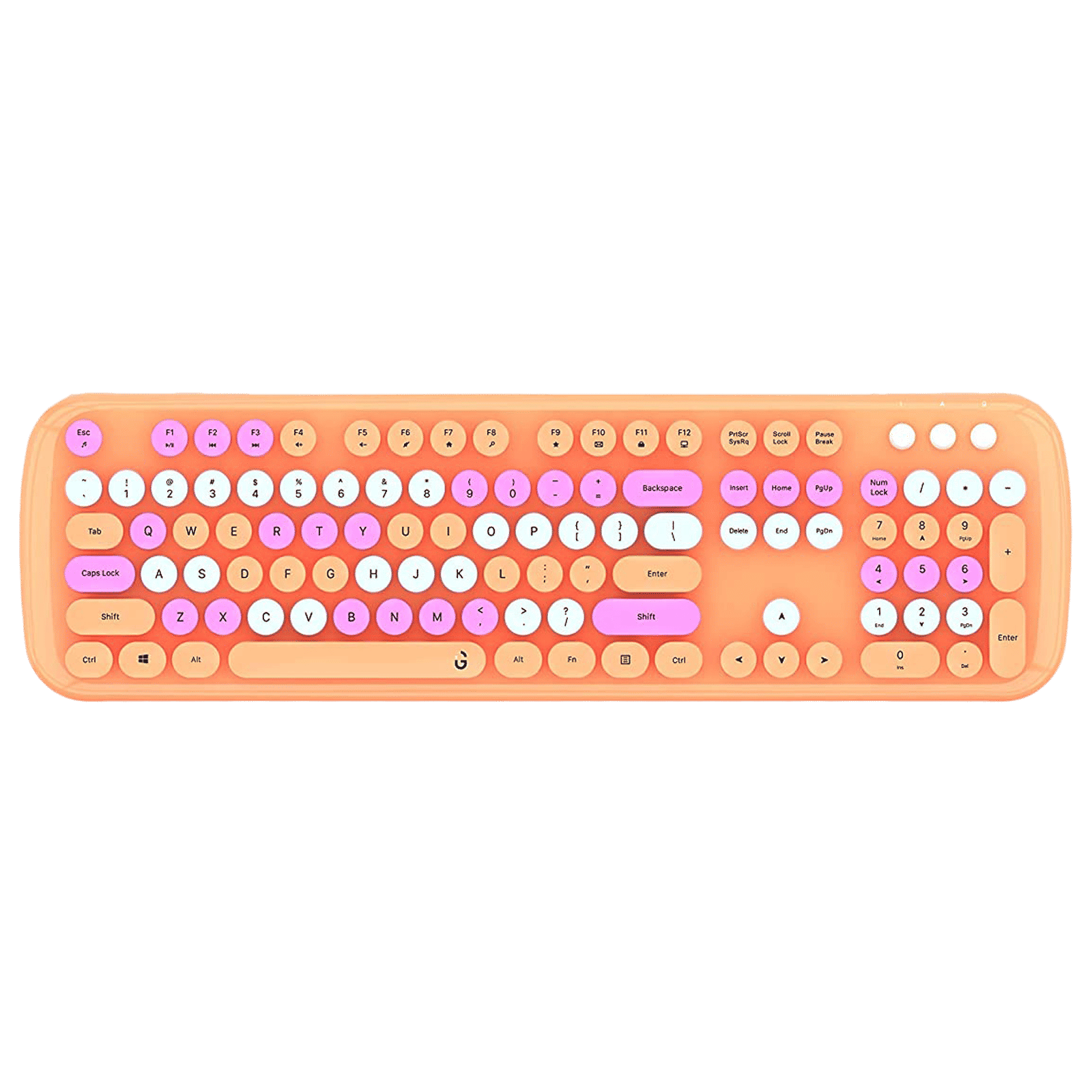 iGear KeyBee Pro Wireless Keyboard & Mouse Combo (104 Keys, 1600 DPI Adjustable, Removable Key Caps, Orange) iGear KeyBee Pro Wireless Keyboard & Mouse Combo (104 Keys, 1600 DPI Adjustable, Removable Key Caps, Orange)_2