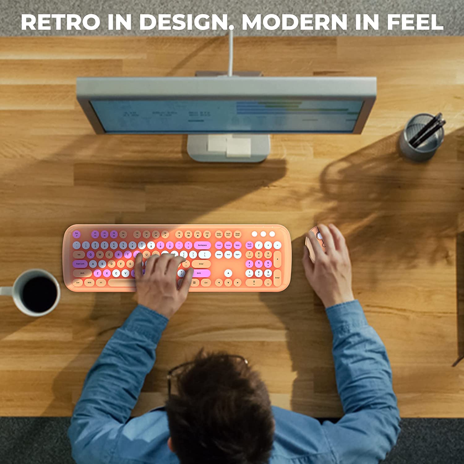 iGear KeyBee Pro Wireless Keyboard & Mouse Combo (104 Keys, 1600 DPI Adjustable, Removable Key Caps, Orange) iGear KeyBee Pro Wireless Keyboard & Mouse Combo (104 Keys, 1600 DPI Adjustable, Removable Key Caps, Orange)_5