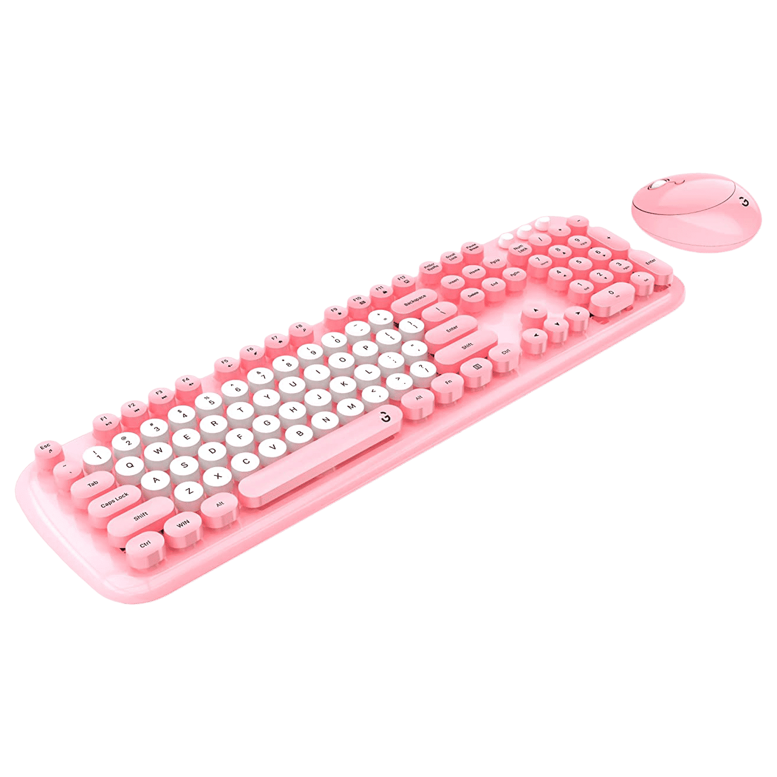 iGear KeyBee Pro Wireless Keyboard & Mouse Combo (104 Keys, 1600 DPI Adjustable, Removable Key Caps, Pink)_4