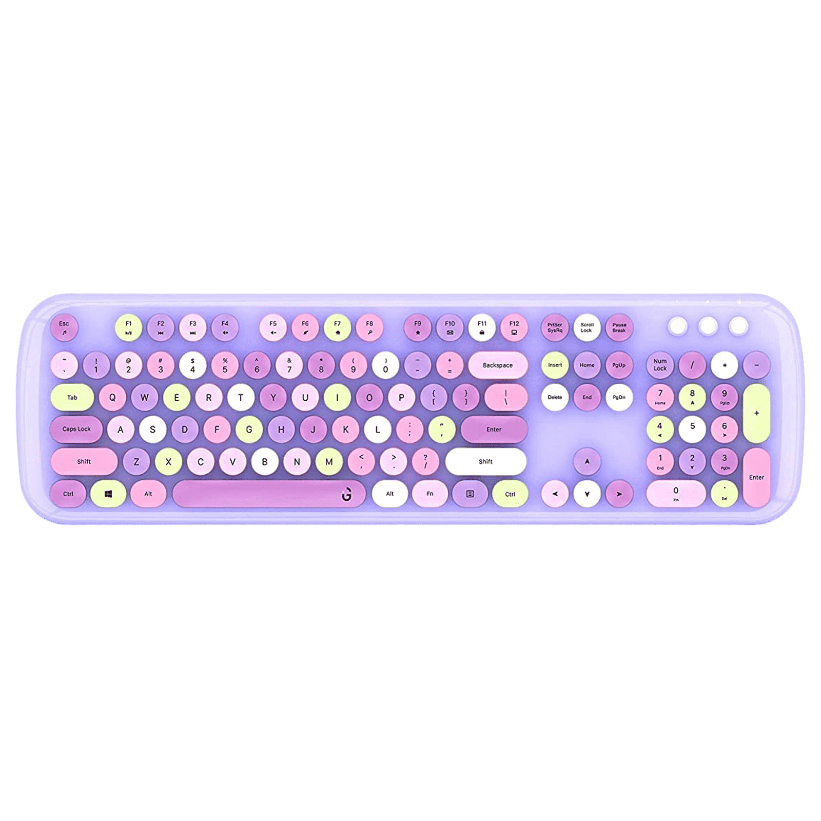iGear KeyBee Pro Wireless Keyboard & Mouse Combo (104 Keys, 1600 DPI Adjustable, Removable Key Caps, Purple)_2