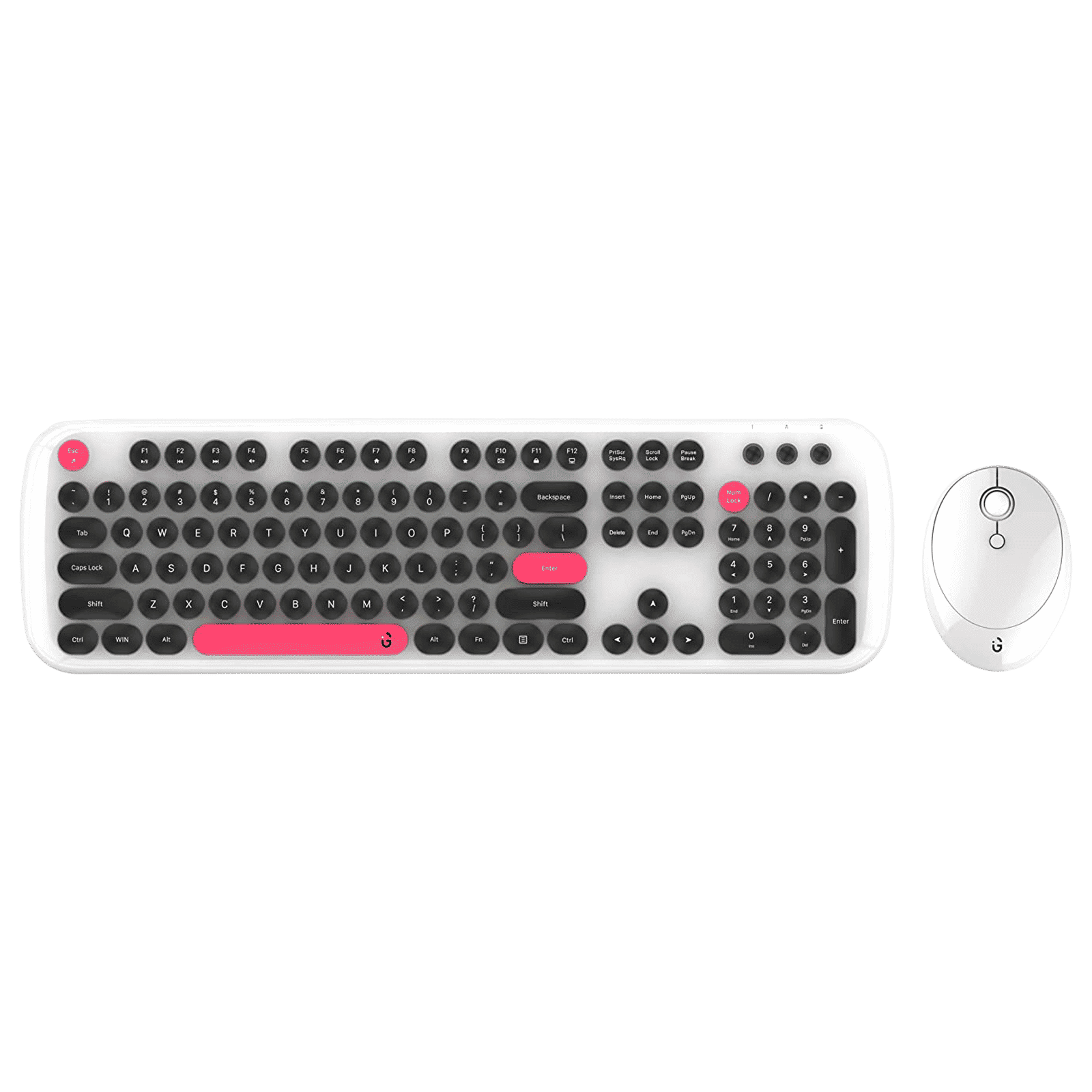 iGear KeyBee Pro Wireless Keyboard & Mouse Combo (100 Keys, 1600 DPI Adjustable, Removable Key Caps, White) iGear KeyBee Pro Wireless Keyboard & Mouse Combo (100 Keys, 1600 DPI Adjustable, Removable Key Caps, White)_1
