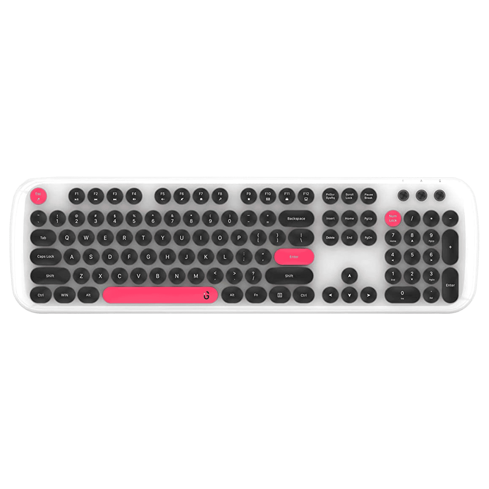 iGear KeyBee Pro Wireless Keyboard & Mouse Combo (100 Keys, 1600 DPI Adjustable, Removable Key Caps, White) iGear KeyBee Pro Wireless Keyboard & Mouse Combo (100 Keys, 1600 DPI Adjustable, Removable Key Caps, White)_2