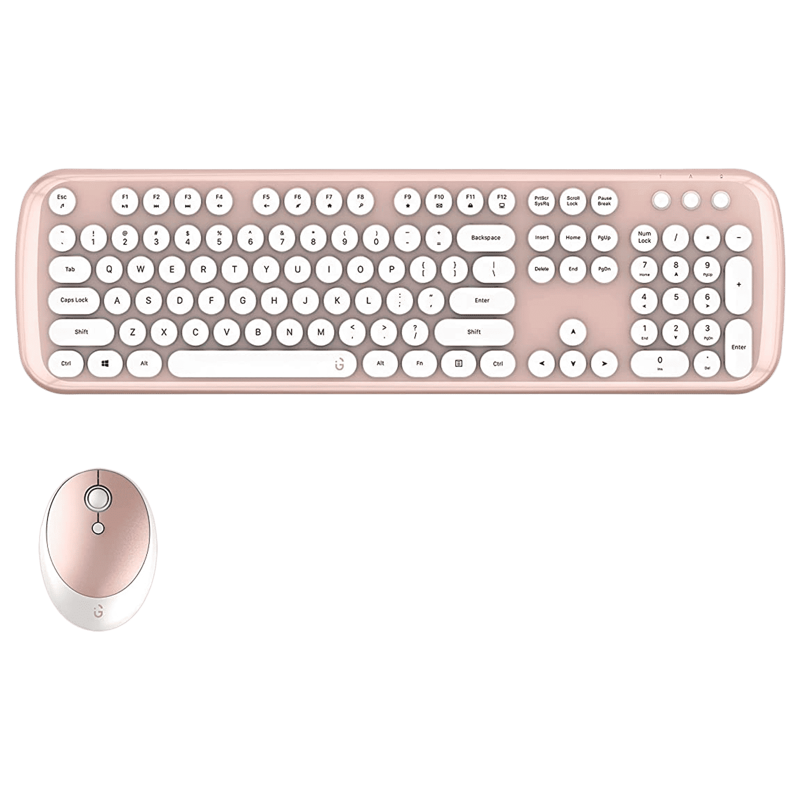 iGear KeyBee Pro Limited Edition Wireless Keyboard & Mouse Combo (104 Keys, 1600 DPI Adjustable, Plug & Play, White)_1
