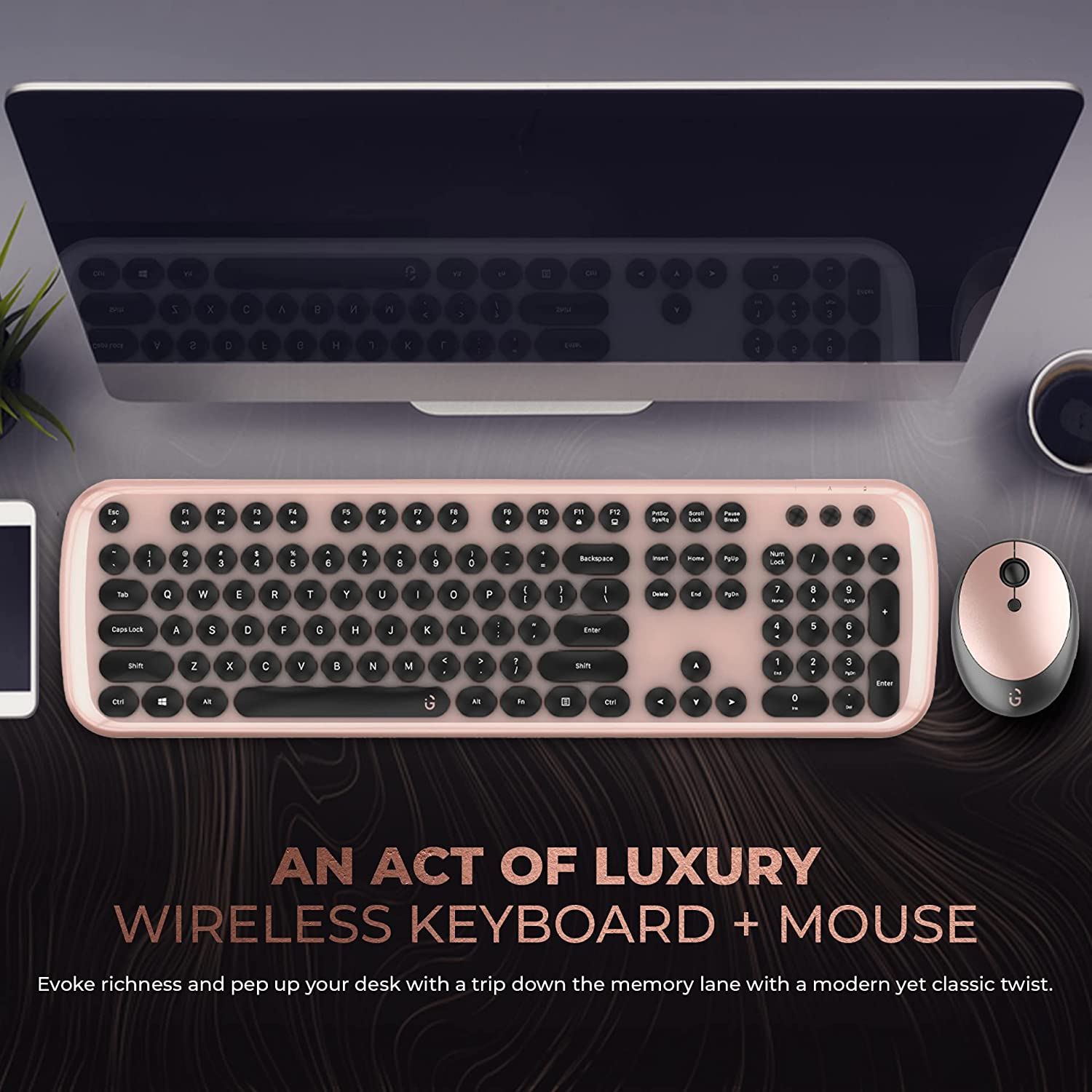 iGear KeyBee Pro Limited Edition Wireless Keyboard & Mouse Combo (104 Keys, 1600 DPI Adjustable, Plug & Play, White)_9