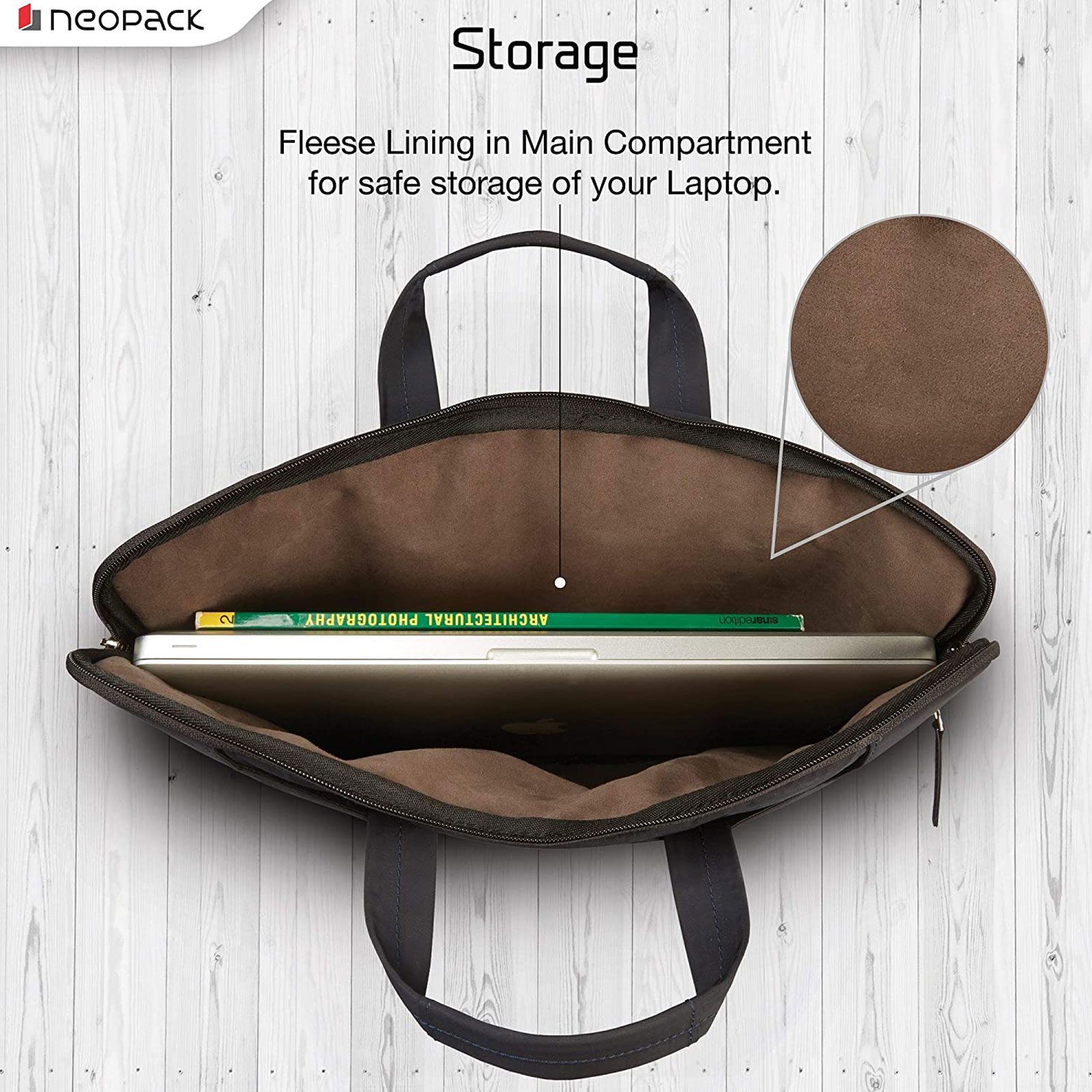 neopack Svelte Nylon, Fabric Laptop Sling Bag for 13.3 & 14.2 Inch Laptop (Lightweight, Navy Blue) neopack Svelte Nylon, Fabric Laptop Sling Bag for 13.3 & 14.2 Inch Laptop (Lightweight, Navy Blue)_7