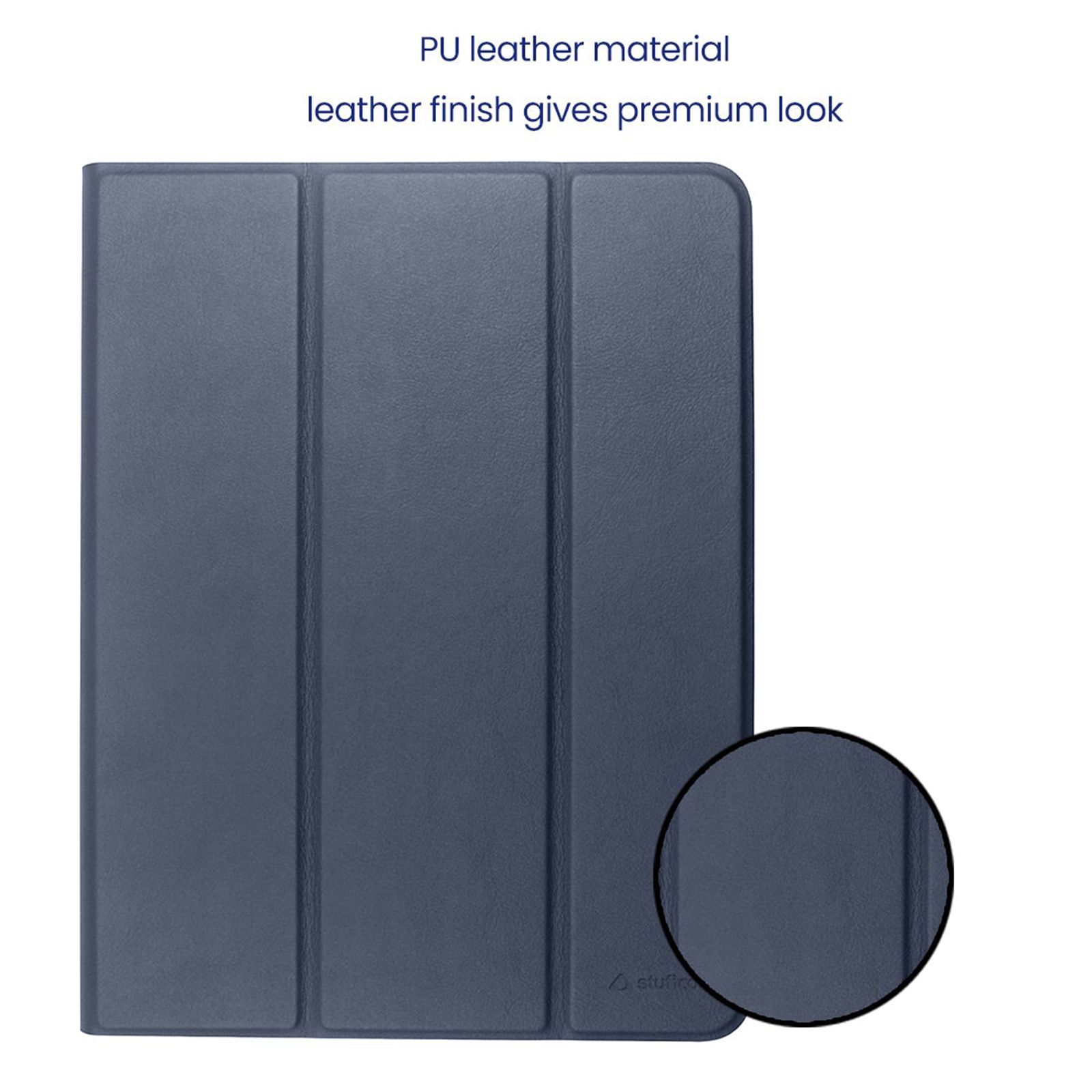 Stuffcool Flex Faux Leather Flip Cover for Apple iPad 10.2 Inch (9th Gen) (Built-in Pencil Holder, Navy)_7