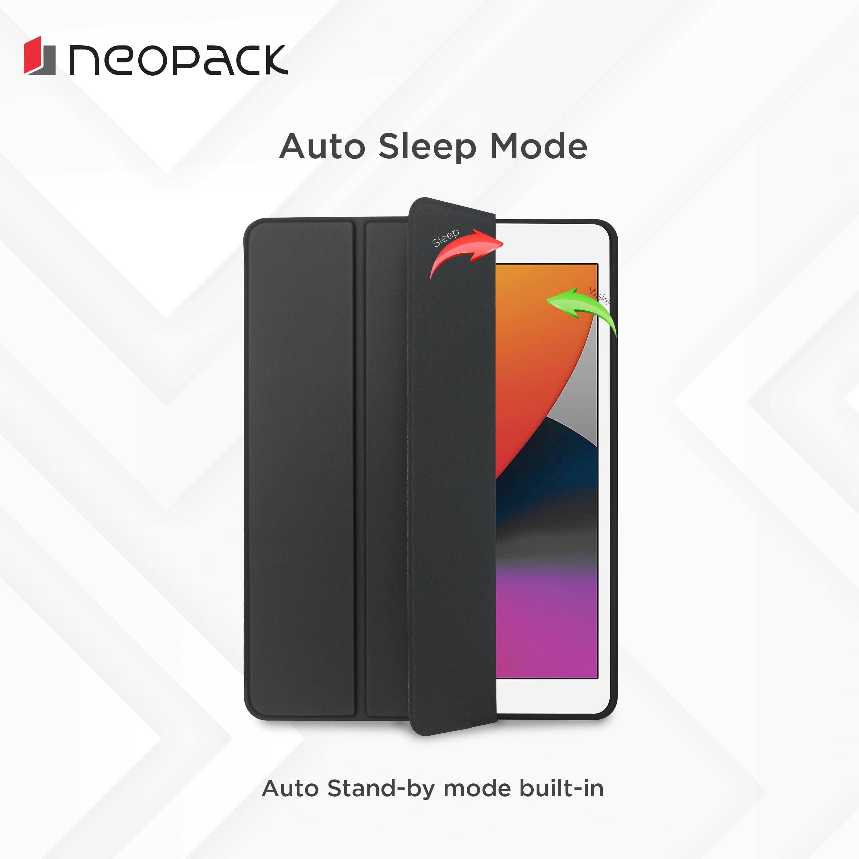 Neopack Delta TPU Flip Cover for Apple iPad (All Gen) (With Pencil Holder, Black) Neopack Delta TPU Flip Cover for Apple iPad (All Gen) (With Pencil Holder, Black)_6