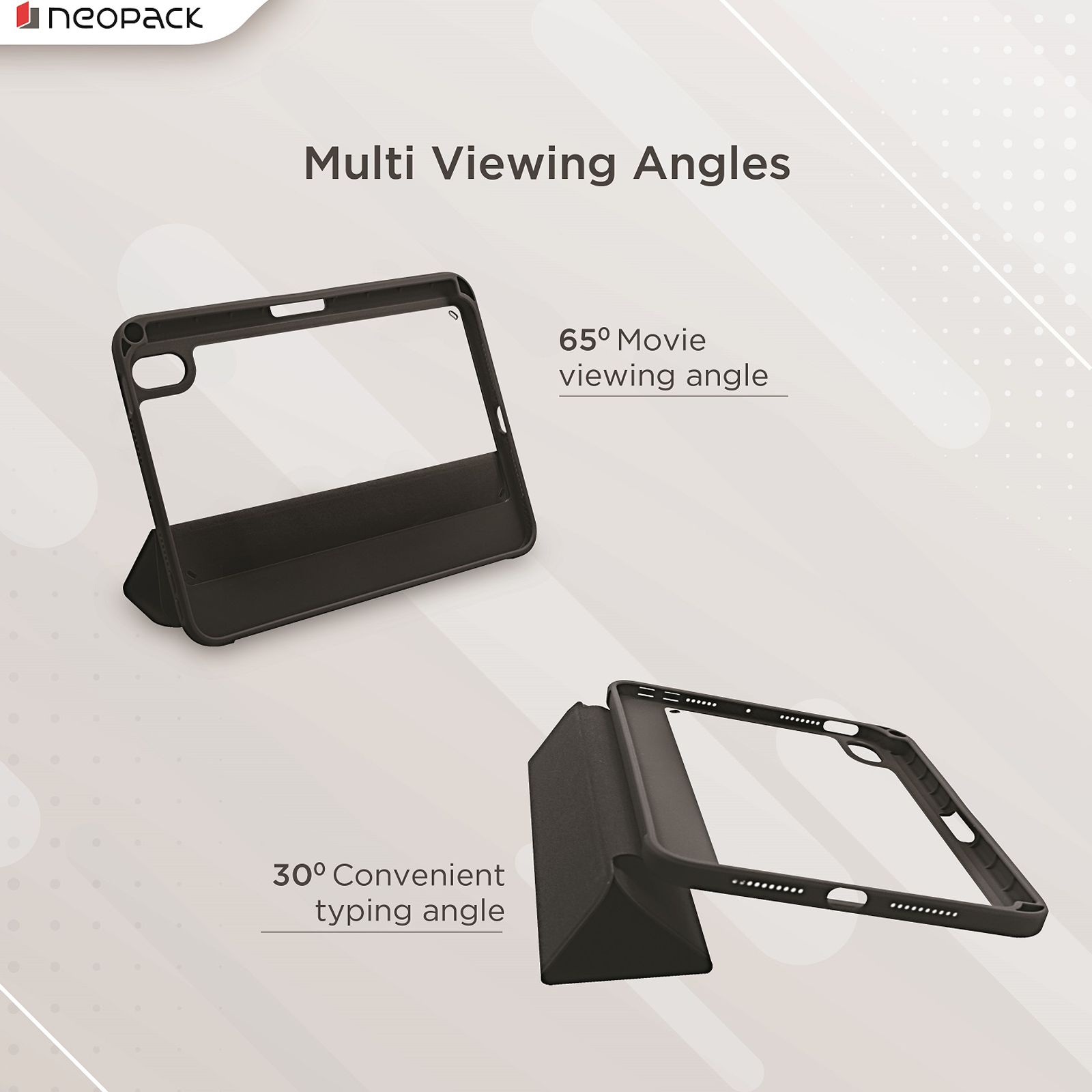 Neopack Delta TPU Flip Cover for Apple iPad (All Gen) (With Pencil Holder, Black) Neopack Delta TPU Flip Cover for Apple iPad (All Gen) (With Pencil Holder, Black)_10