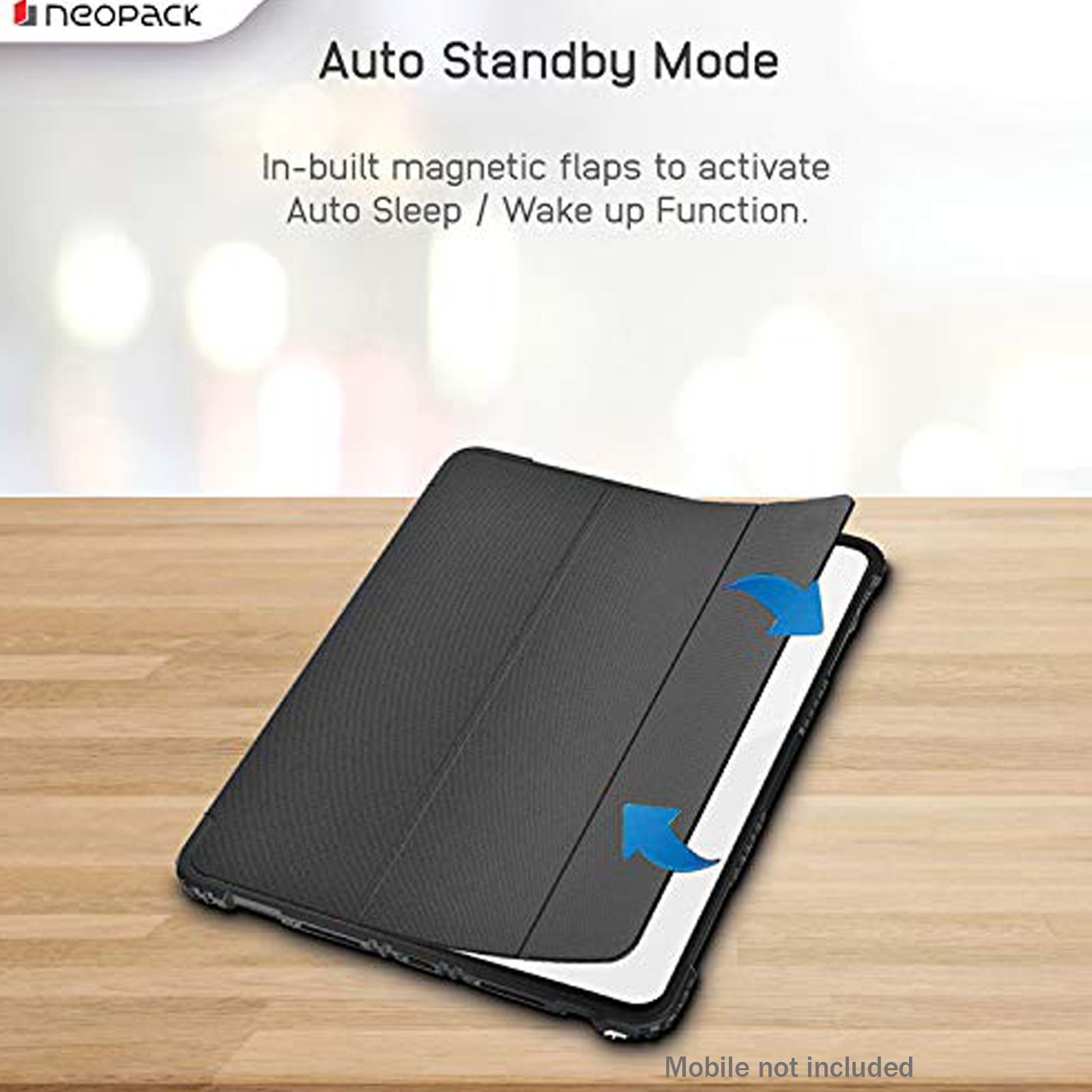 Neopack Defender Polycarbonate, TPU Flip Cover for Apple iPad Air, iPad Pro (2nd & 3rd Gen) (With Pencil Holder, Black)_8